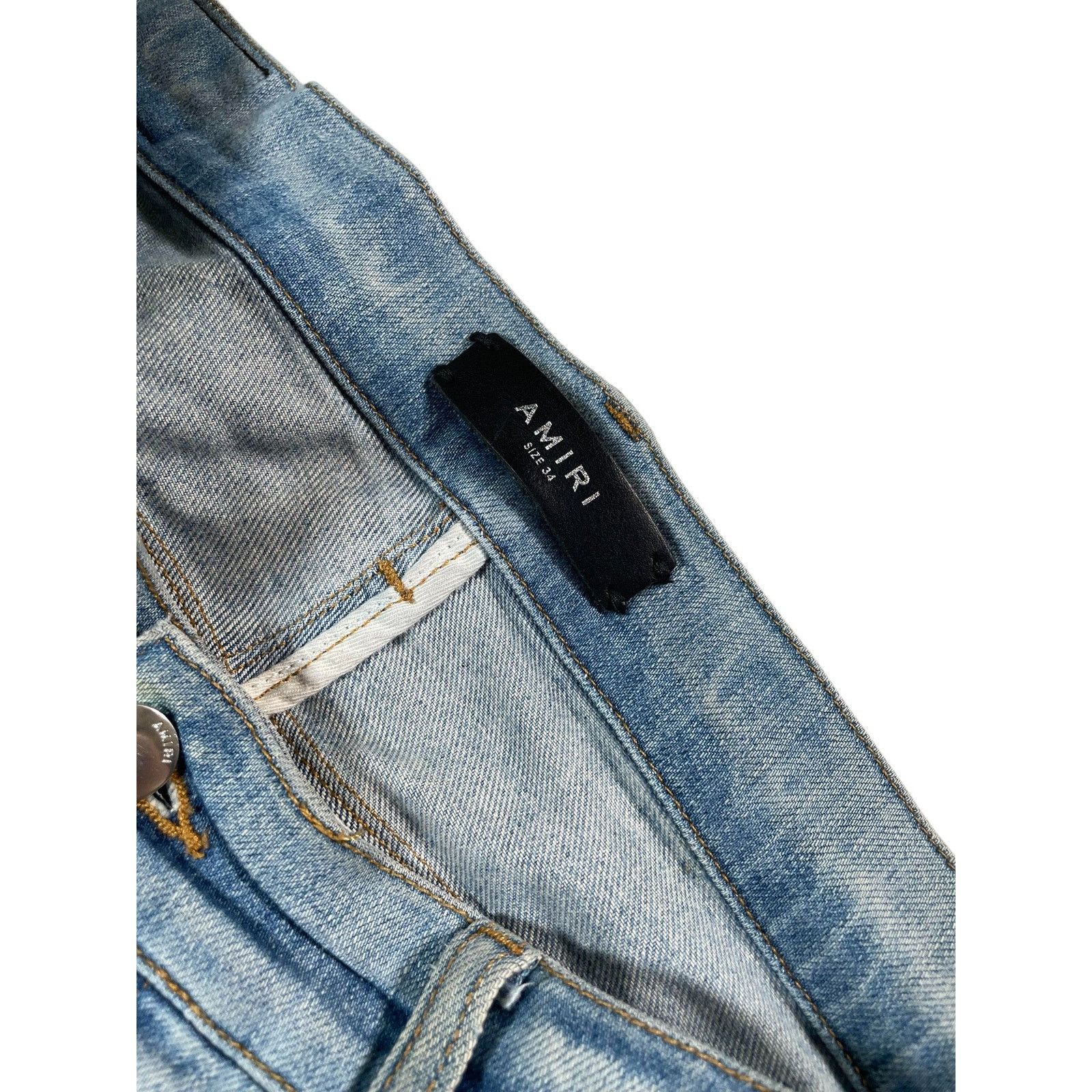 Amiri Amiri Old English Light Wash Jeans Size US 34 / EU 50 - 3 Thumbnail
