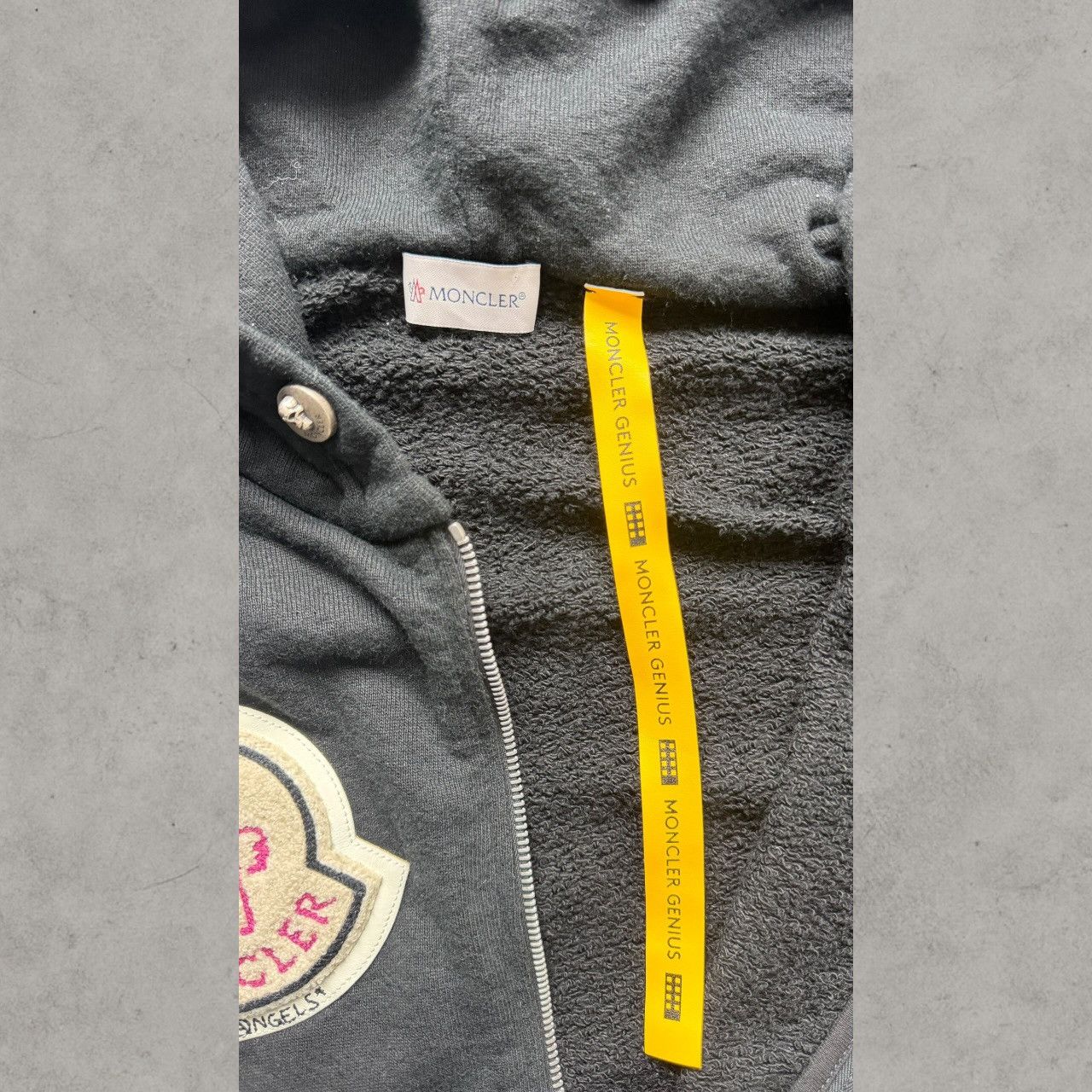 Moncler × Palm Angels Moncler x Palm Angels Logo Skull Oversized Black Zip Up Sz L Size US L / EU 52-54 / 3 - 6 Thumbnail