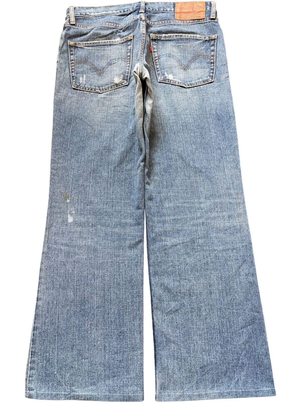 Levi's Vintage 90s Levis 537 Mud Wash Distress Flare Jeans Size 33" - 2 Thumbnail