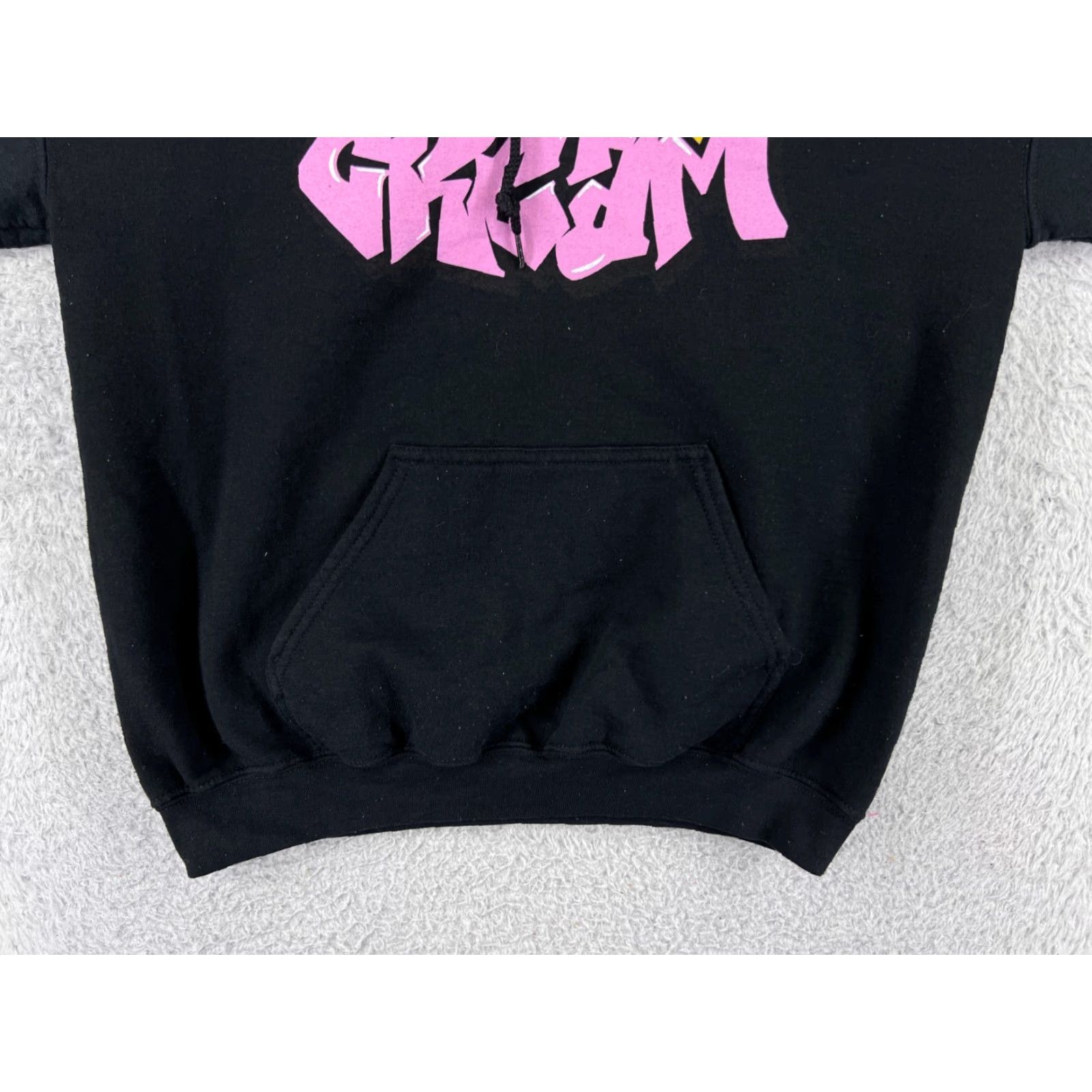 Vintage Black Pink Womens Hoodie Pullover 2020s KPop Music Logo Solid Long Sleeve Cotton Black Medium Size M / US 6-8 / IT 42-44 - 7 Thumbnail