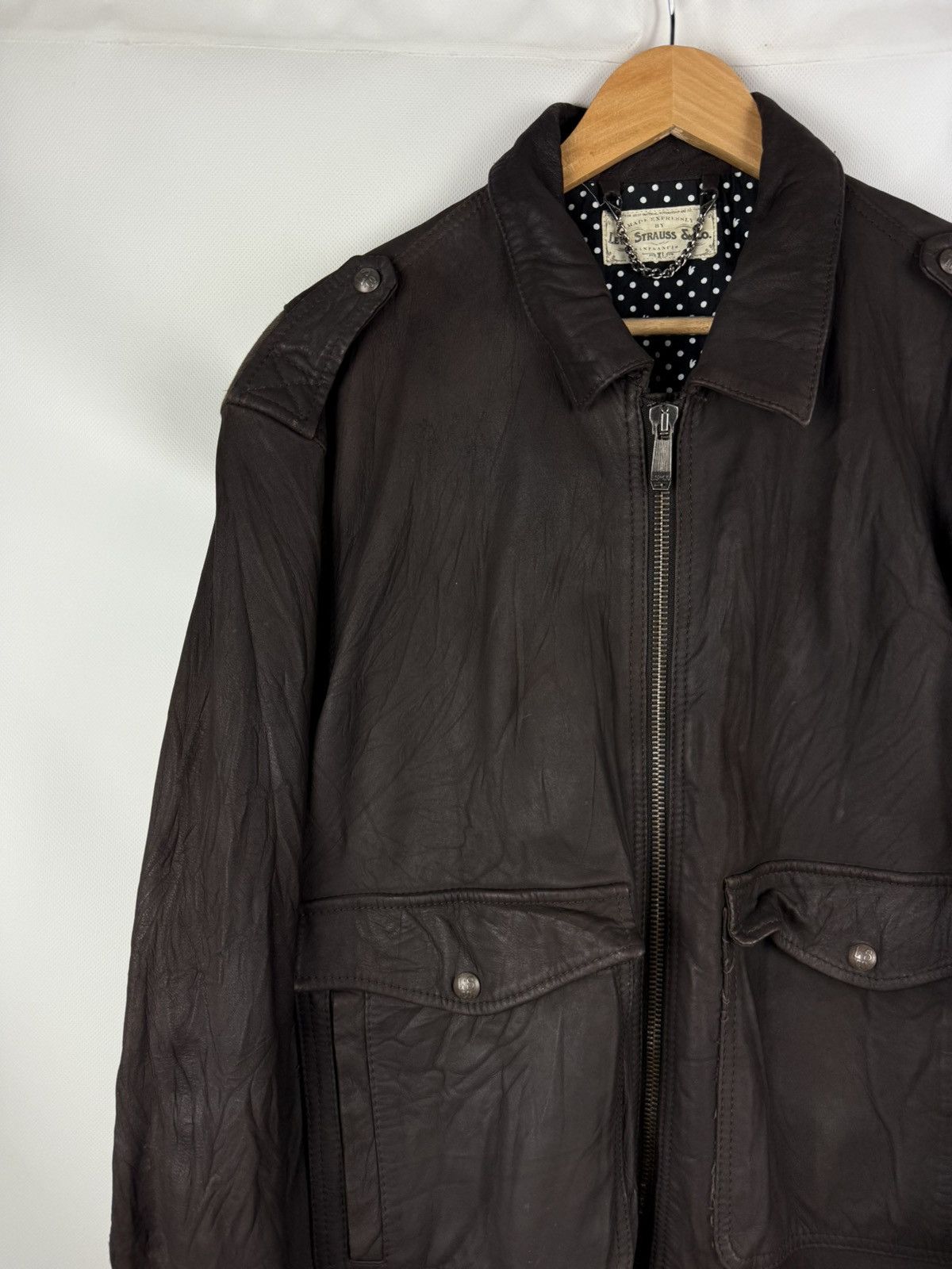 Levi's Levi’s Type A-2 Men’s Flight Leather Bomber Jacket Size XL Size US XL / EU 56 / 4 - 2 Thumbnail