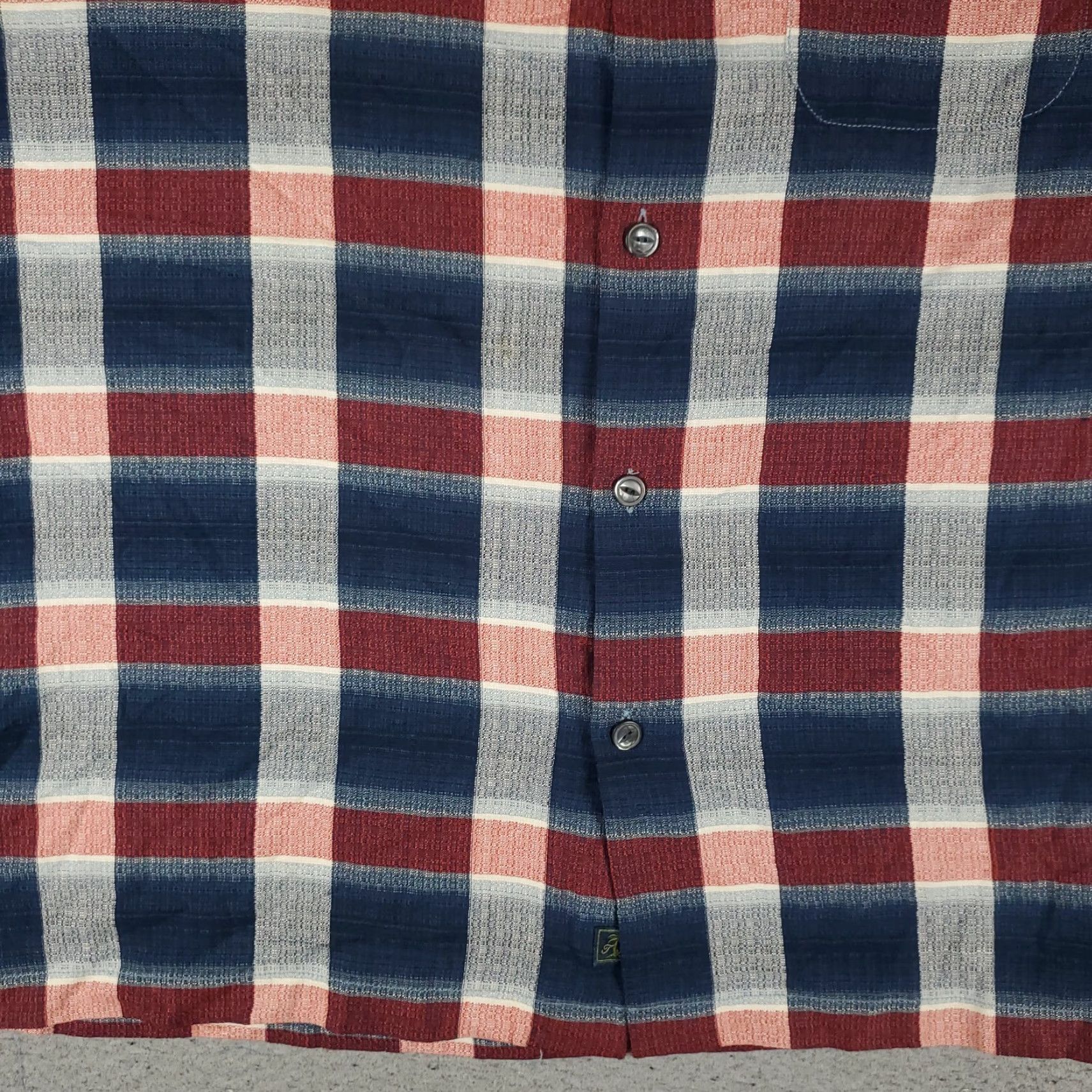 Tommy Bahama Tommy Bahama Shirt Mens XL Silk Short Sleeve Button-Up Plaid Red Blue Hawaiian Tropical Size US XL / EU 56 / 4 - 3 Thumbnail