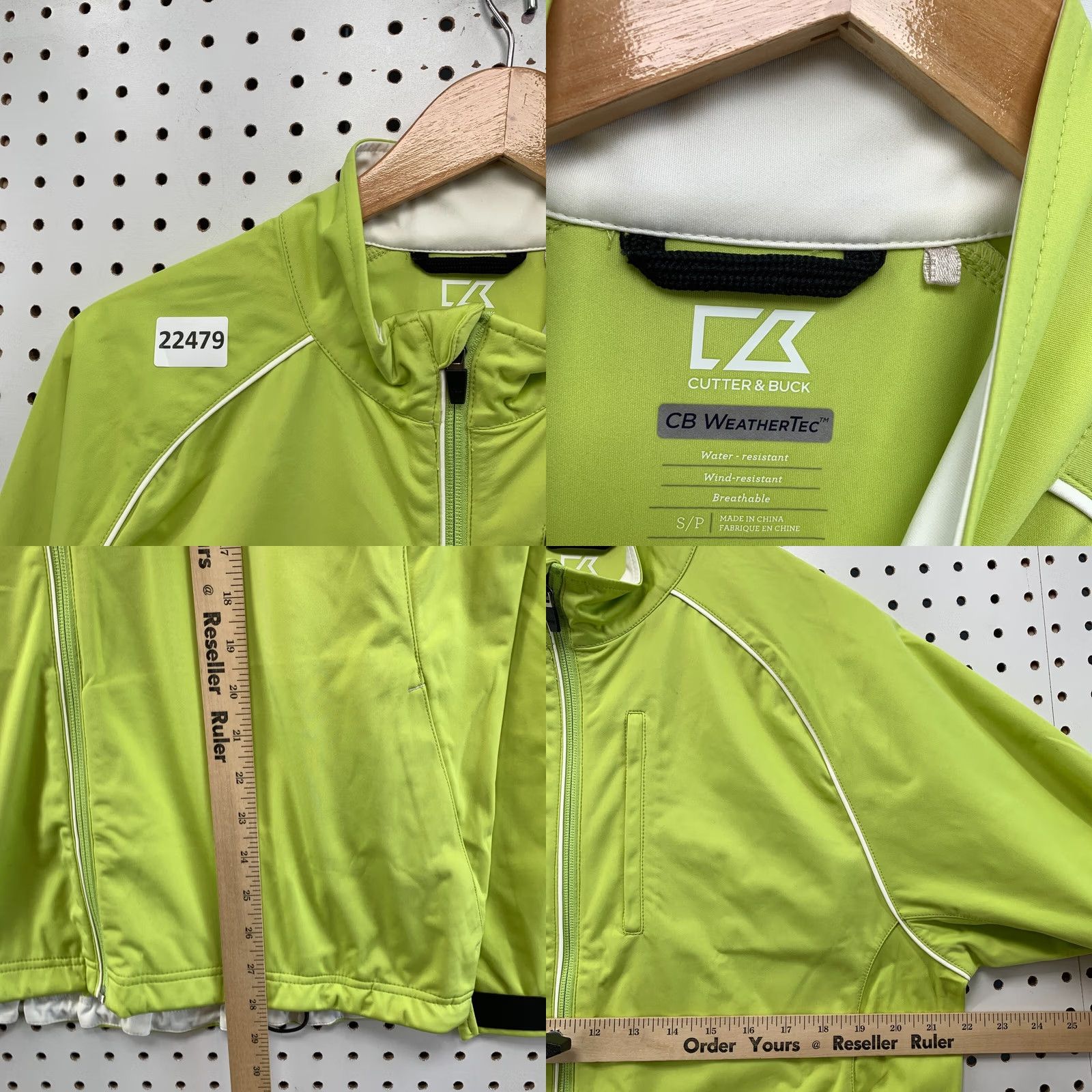 Cutter & Buck Cutter & Buck Windbreaker Jacket Lime Green Men Small Water Wind Resistant Size US S / EU 44-46 / 1 - 8 Thumbnail