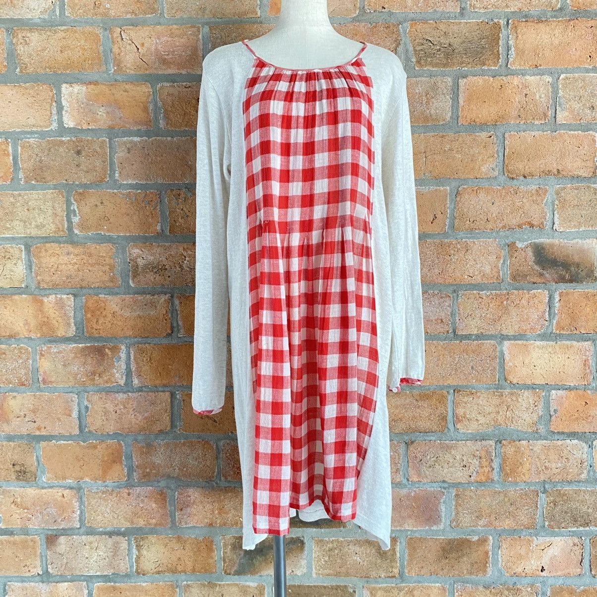 45rpm Red Gingham Panel Long-Sleeve Dress Size XS / US 0-2 / IT 36-38 - 12 Thumbnail