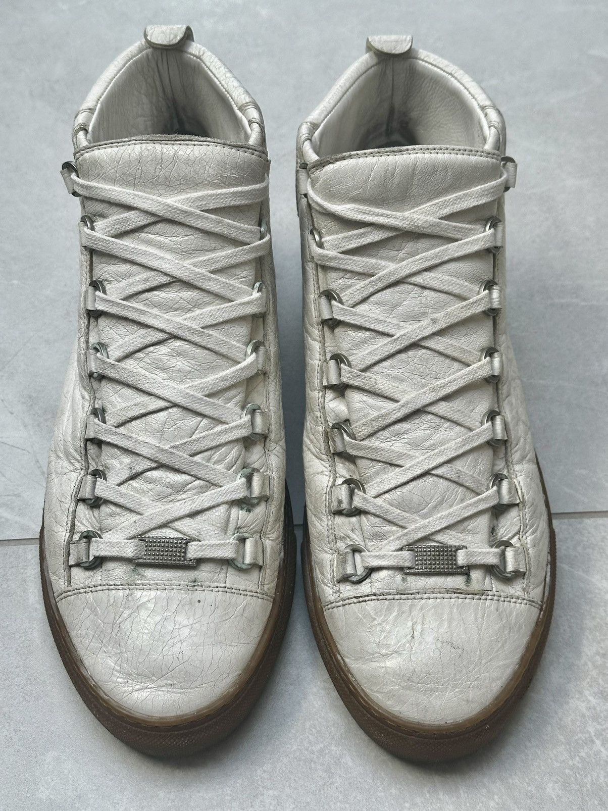 Balenciaga Balenciaga Arena High 43 EU White + Brown / Gum Sole Size US 11 / EU 44 - 5 Thumbnail