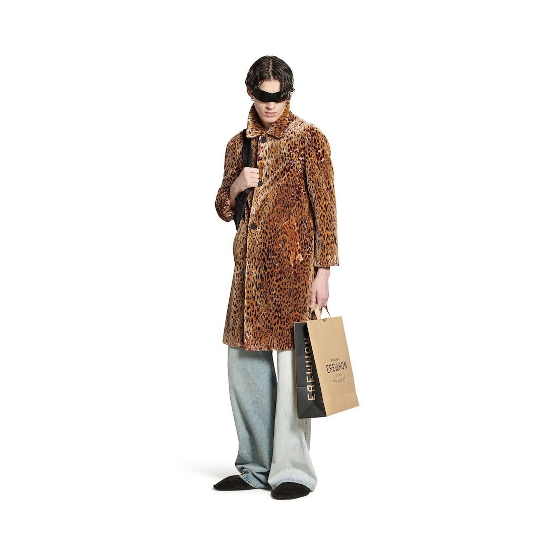 Balenciaga o1bcso1str1025 Leopard Shrunk Coat in Leopard Size M / US 6-8 / IT 42-44 - 2 Thumbnail