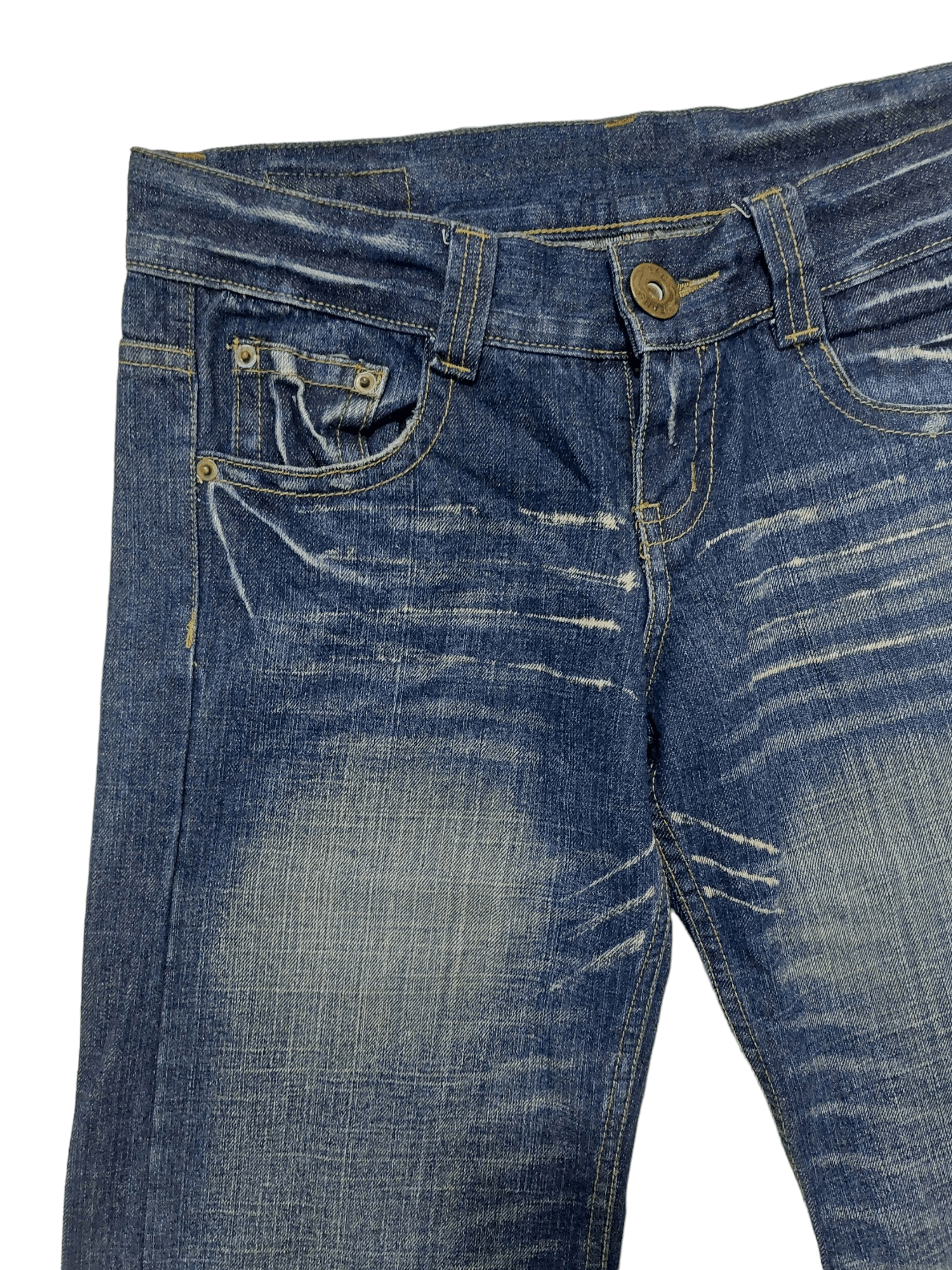 If Six Was Nine × Japanese Brand × Vintage The M2868 Jeans Low Rise Flare Boot Cut Distressed Denim Size US 31 - 6 Thumbnail