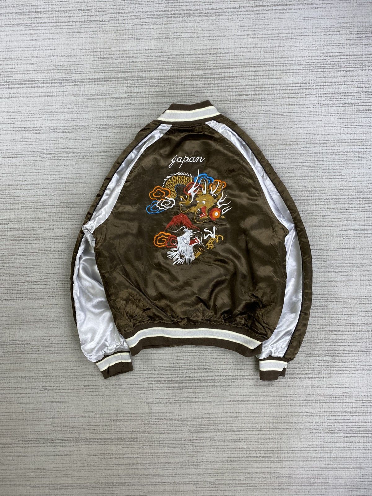 Japanese Brand Vintage ThirdRow Japan Dragon Embroidery Sukajan Jacket #EB5 Size US M / EU 48-50 / 2 - 1 Thumbnail