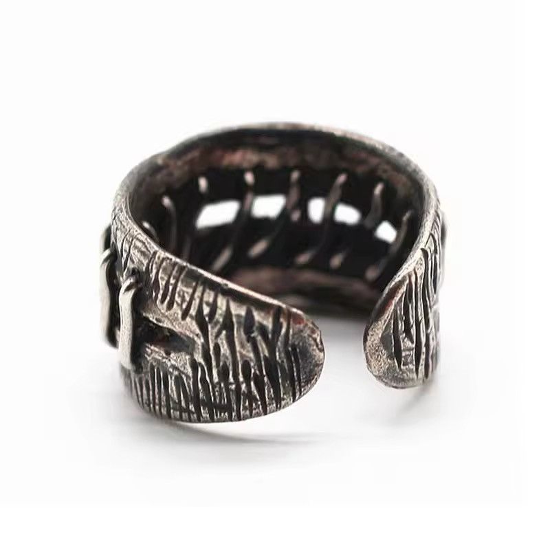 Japanese Brand Retro Stitches Ring Resizeable Size ONE SIZE - 3 Thumbnail