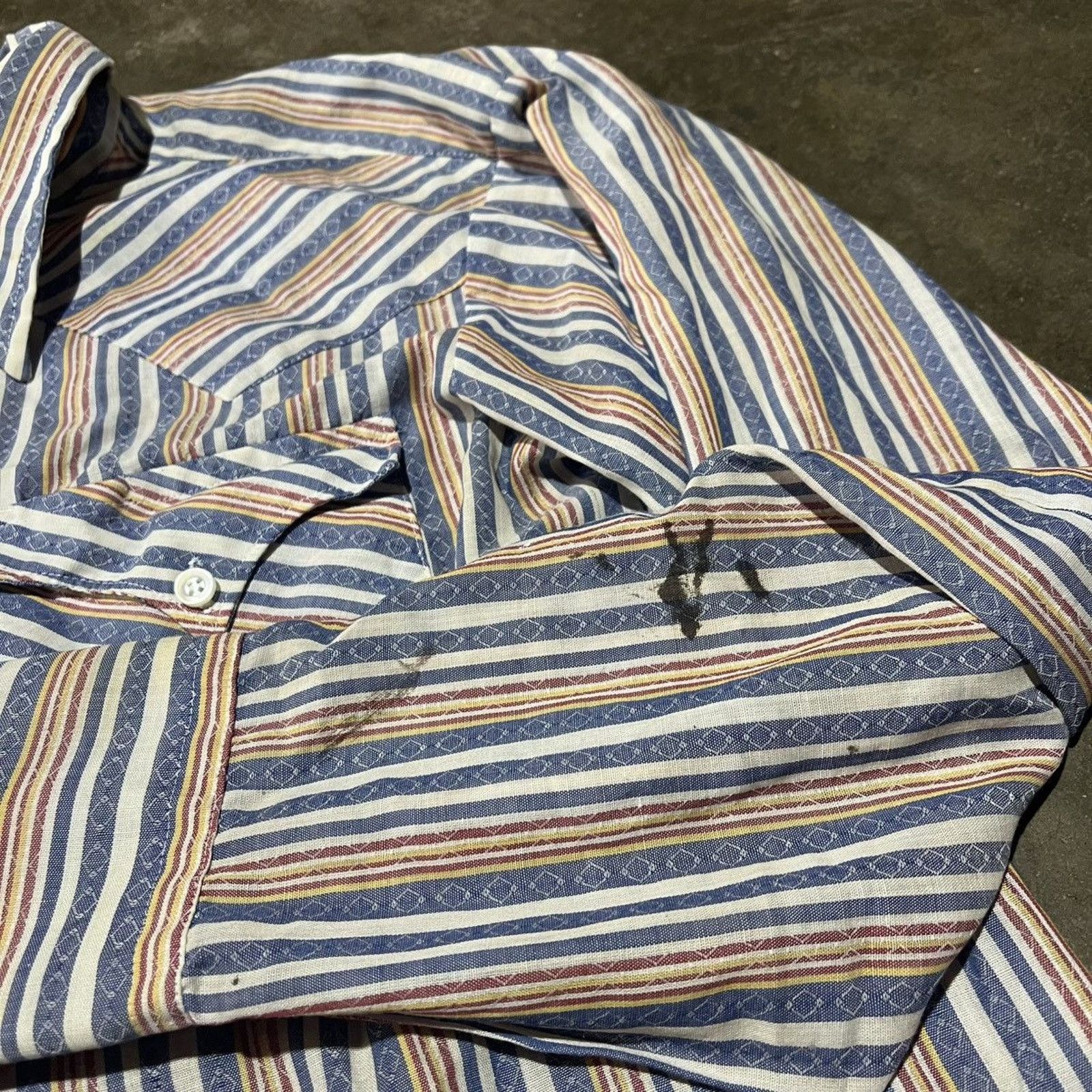 Vintage Vintage 60s H-Bar-C Blue Striped Western Button Up Shirt Size US M / EU 48-50 / 2 - 3 Thumbnail