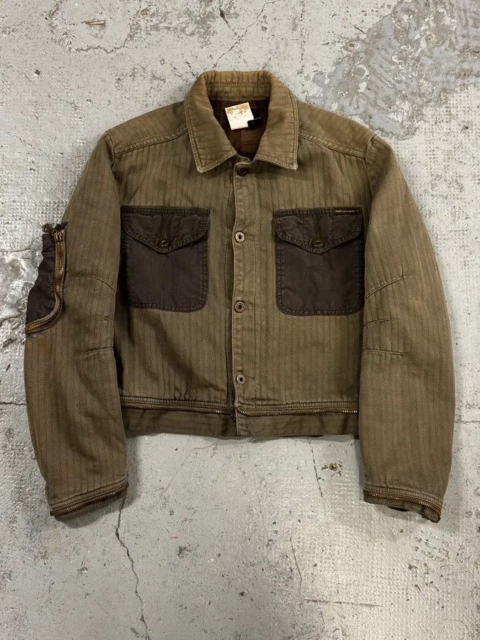 Dolce & Gabbana AW2003 Dolce & Gabbana Khaki Military Cargo Removable Jacket Size US M / EU 48-50 / 2 - 2 Thumbnail