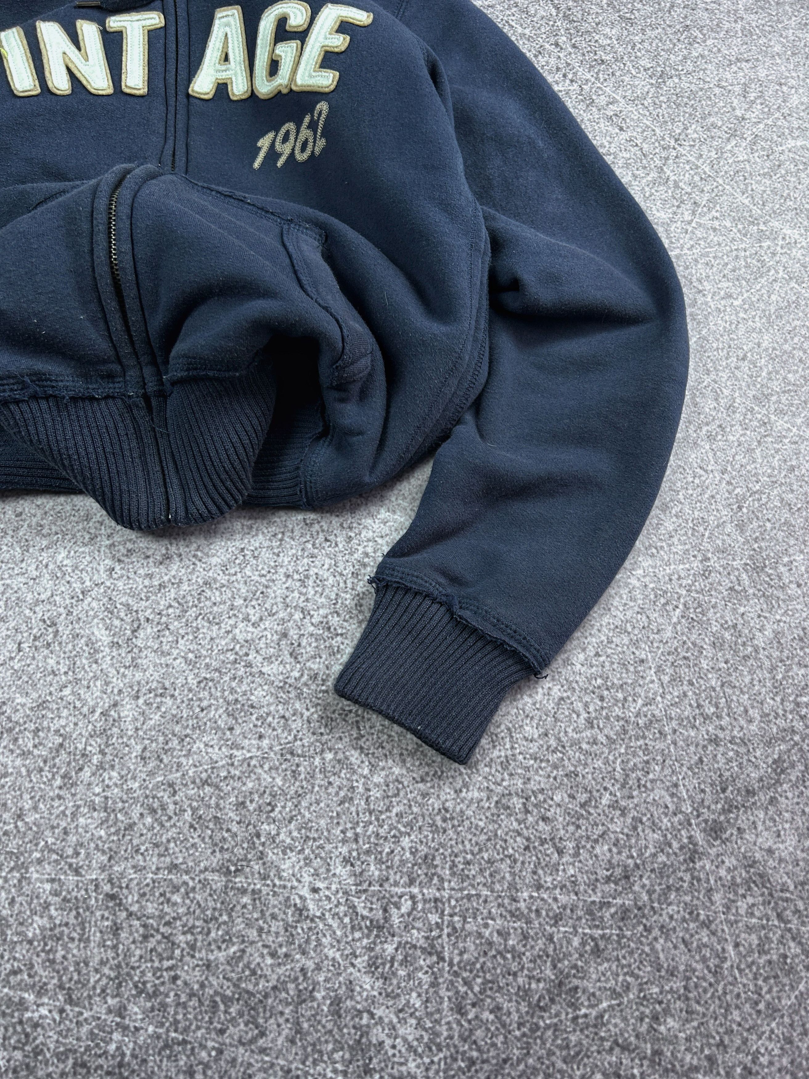 Vintage Vintage Hoodie Navy 1962 Graphic Zip Up Y2K Streetwear Fit Size US S / EU 44-46 / 1 - 4 Thumbnail
