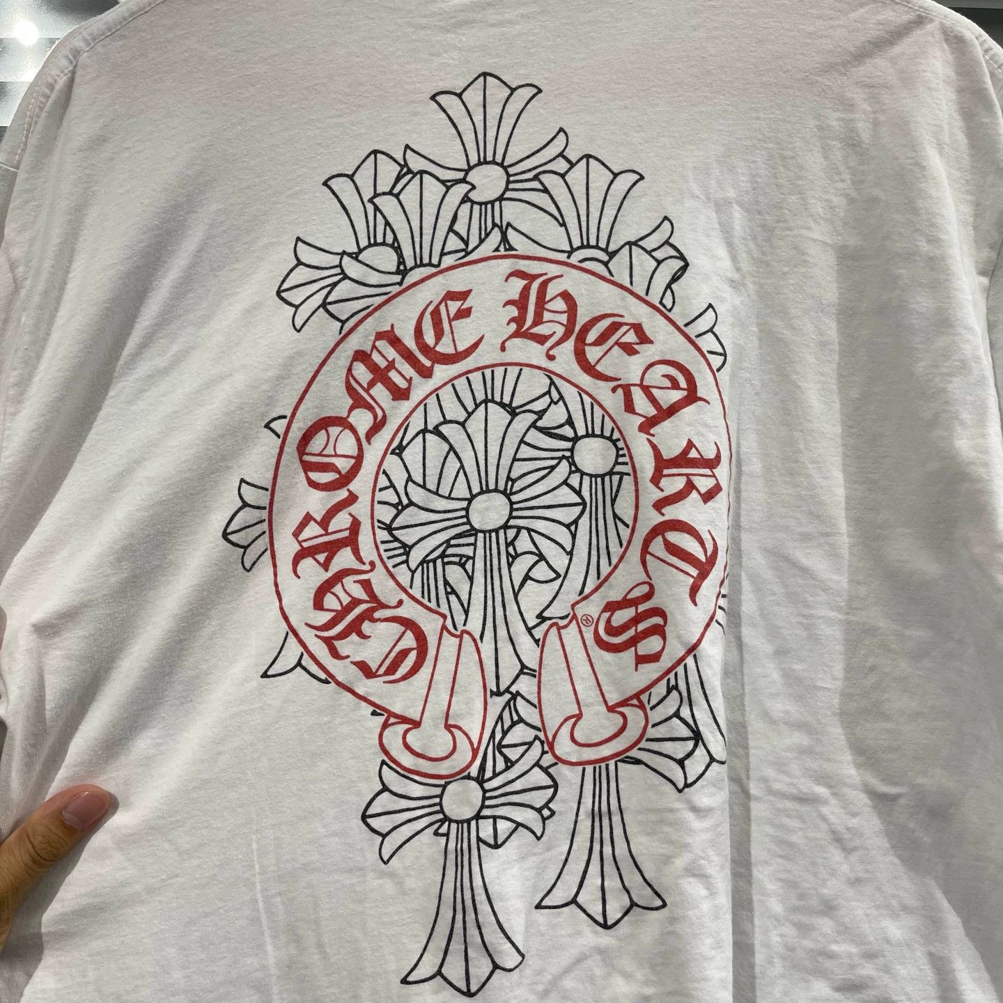 Chrome Hearts Chrome Hearts White Phantom Red Horseshoe Short L 99 New Size US L / EU 52-54 / 3 - 6 Thumbnail