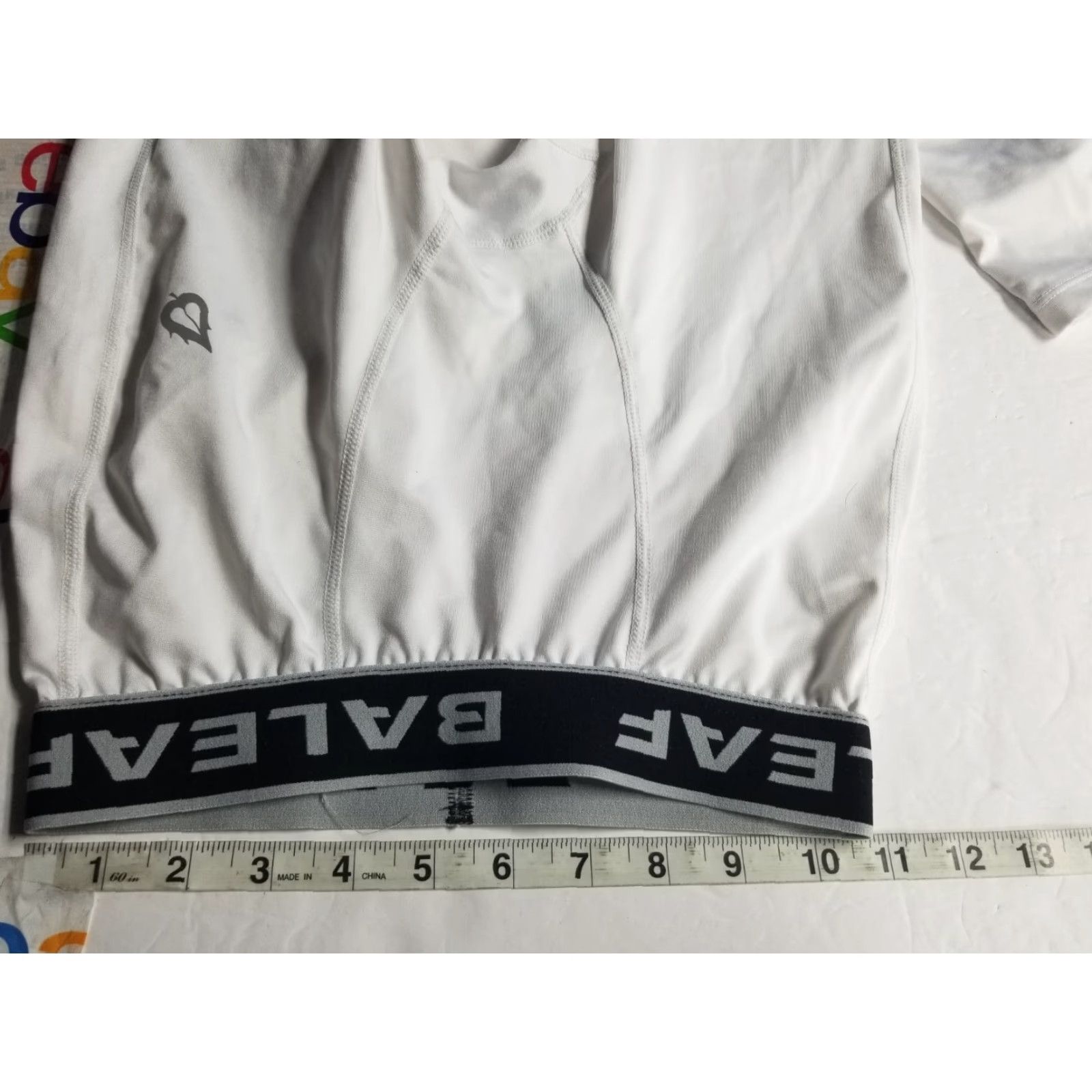 Vintage Baleaf Womens Leggings Pants M White Activewear Running Gym Fitness Bottoms Compression Leg Inseam 16 in Size 32" / US 10 / IT 46 - 3 Thumbnail