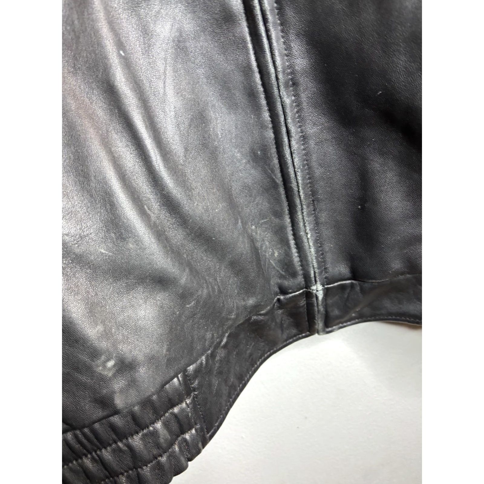 Tommy Hilfiger VINTAGE Tommy Hilfiger Genuine Leather Jacket Mens XL Black Full Zip Bomber Lined Coat Size US XL / EU 56 / 4 - 5 Thumbnail