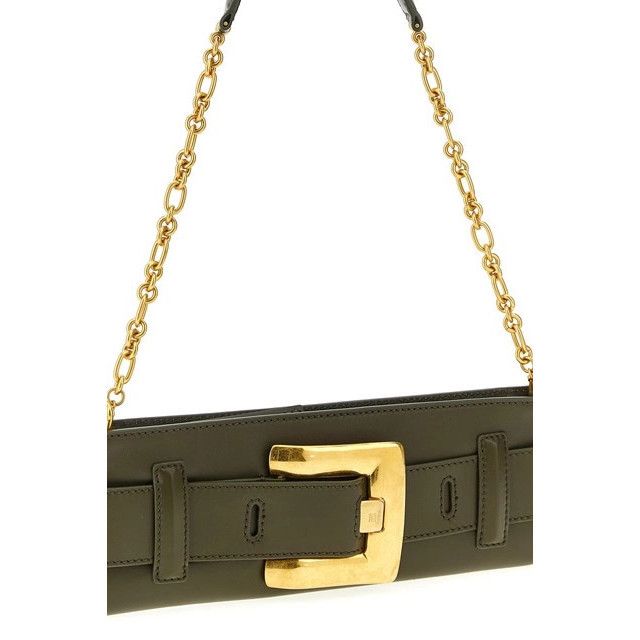 BALMAIN Anthem Green Shoulder Bag New & Authentic