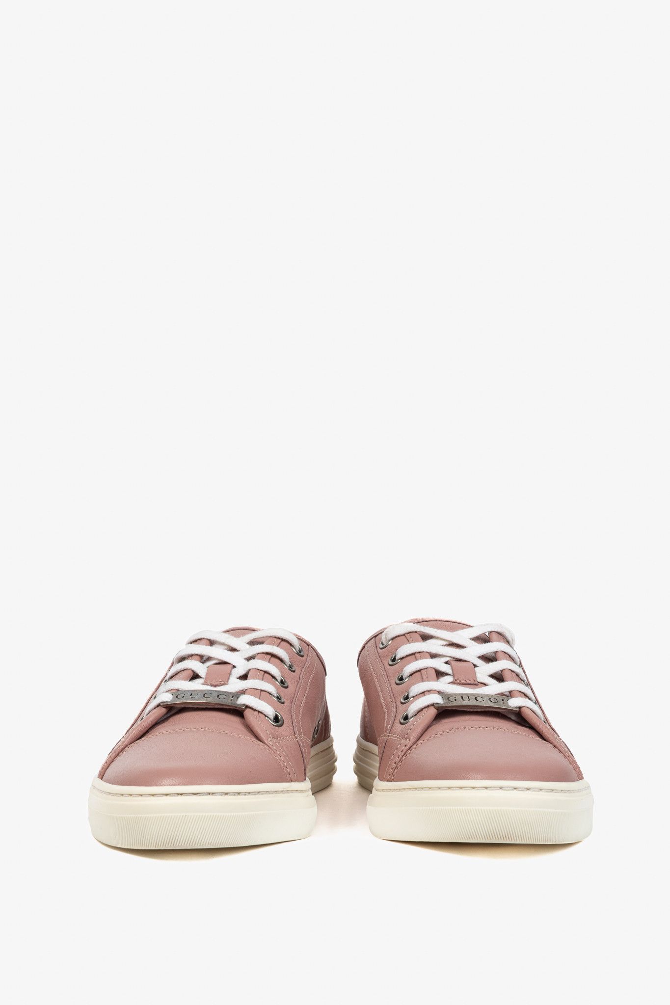 Gucci Gucci Pink Miro Soft Leather Low-Top Sneakers Size US 6.5 / IT 36.5 - 2 Thumbnail