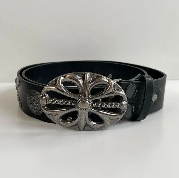 Cowboy Equipment Y2K 2000s skeleton cross studded goth emo black belt Size ONE SIZE - 8 Thumbnail