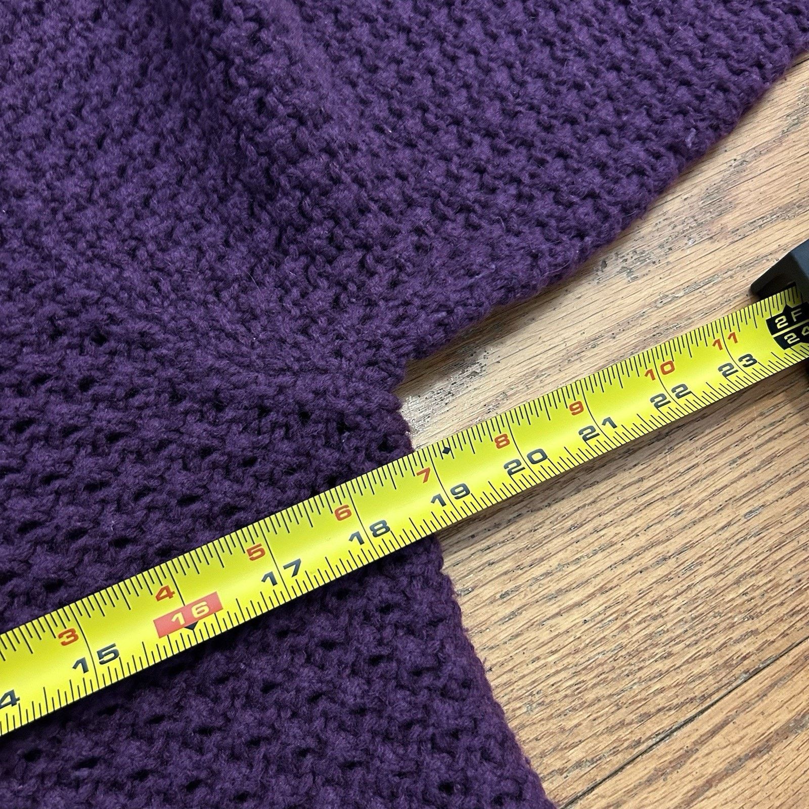 L.L. Bean Wool Angora Rabbit Hair Purple Loose Knit Cardigan Sweater Size L / US 10 / IT 46 - 5 Thumbnail