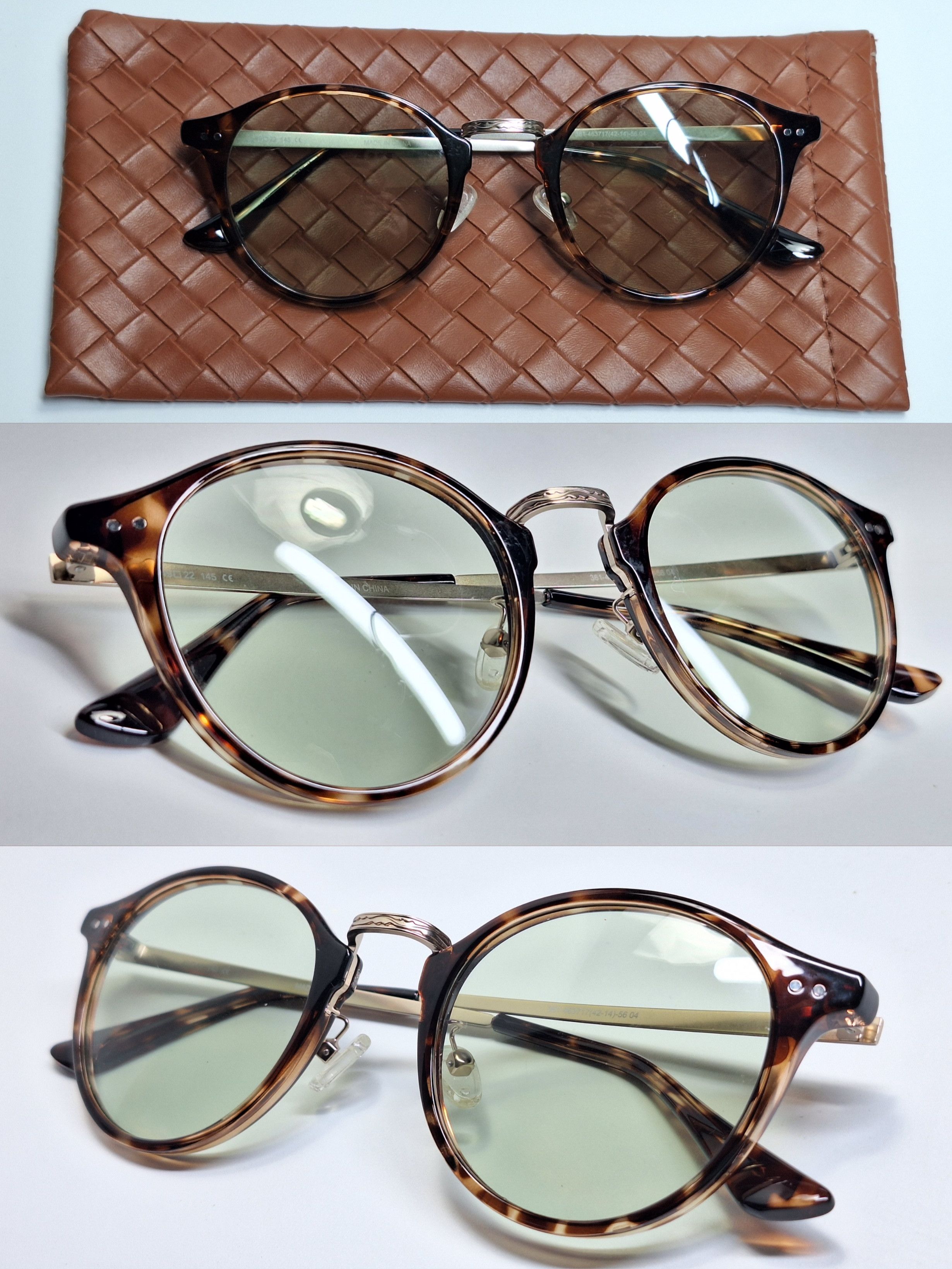 Uniqlo Uniqlo Boston Combination Sunglasses 361-463717 Green Tint Size ONE SIZE - 2 Thumbnail