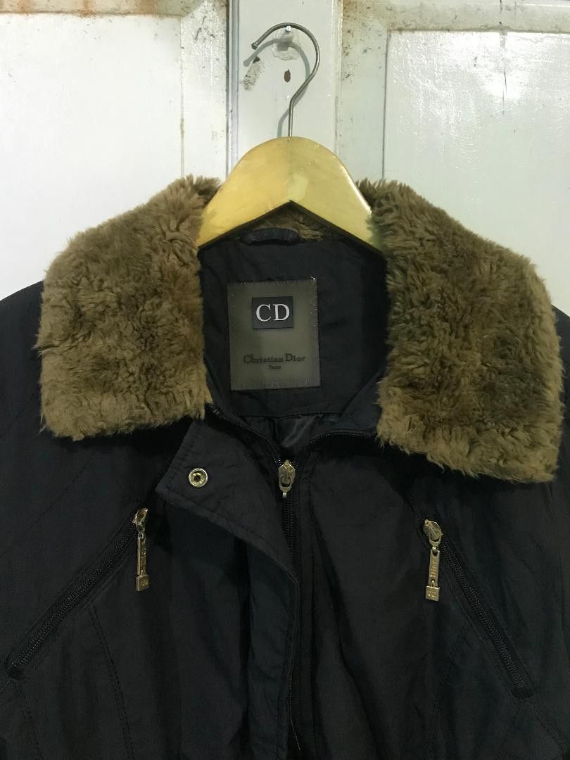 Christian Dior Monsieur christian dior rare vintage aviator jacket faux cd logo fur Size M / US 6-8 / IT 42-44 - 3 Thumbnail