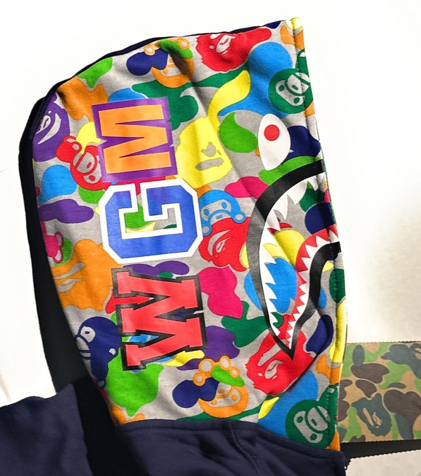 Bape BAPE x Baby Milo Kids Full Zip Shark Hoodie Multi Camo 120cm Size US XXS / EU 40 - 5 Thumbnail