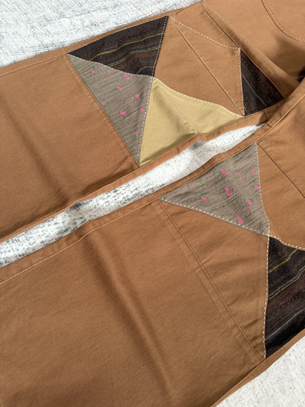 Japanese Brand Titicaca Japan Peneled Patch Work Double Knee Pants Size US 30 / EU 46 - 4 Thumbnail