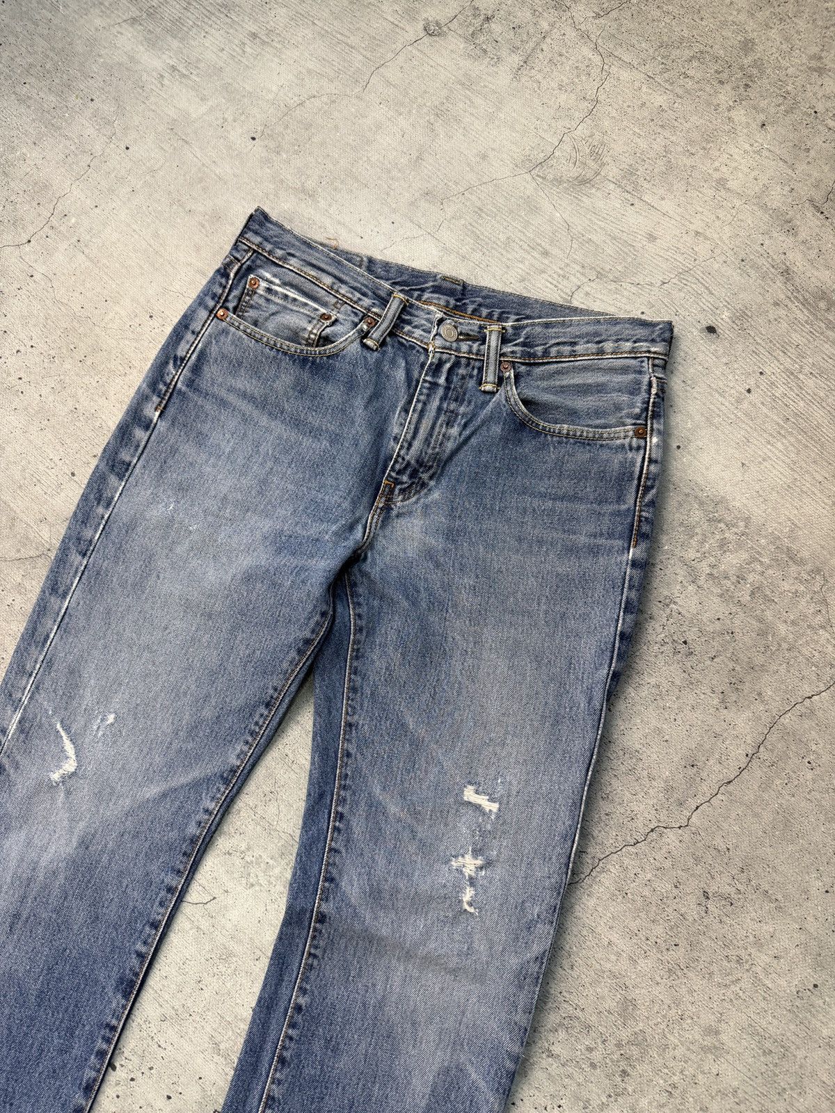 Levi's Vintage 514 Levis Jeans Distressed Made in Usa 31x32 Size US 31 - 4 Thumbnail