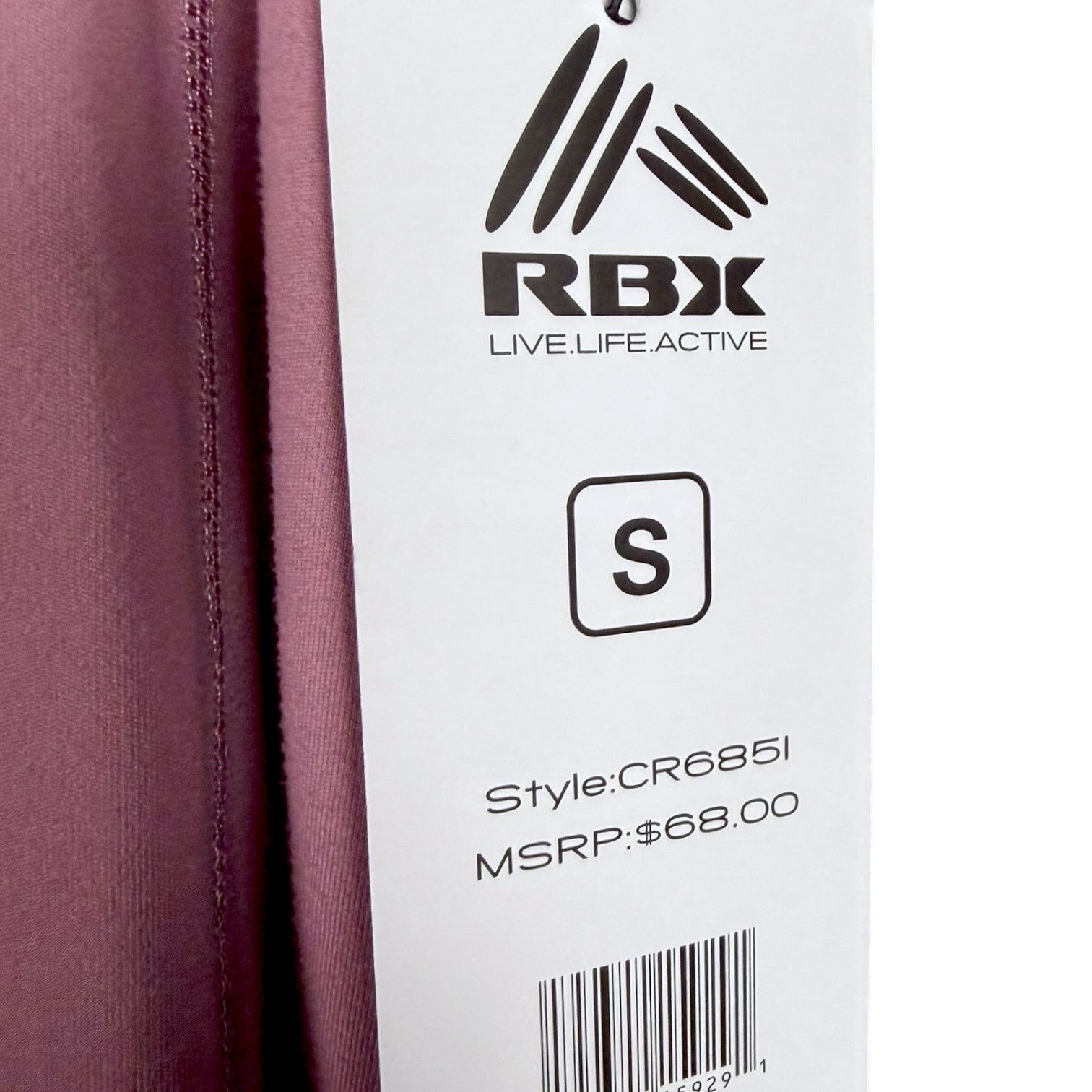 Reebok RBX Dark Pink High Rise Full Length Yoga Leggings Gym NWT -S Size 27" / US 4 / IT 40 - 4 Thumbnail