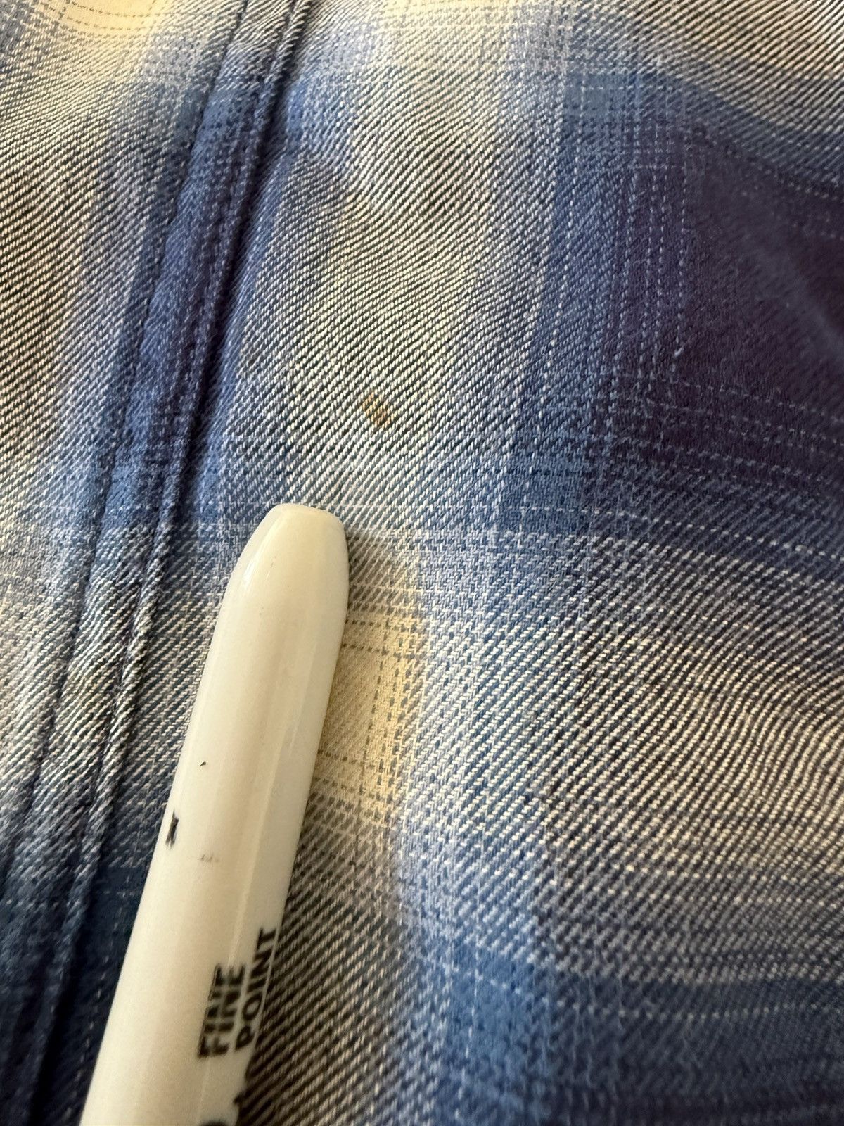 Saint Laurent Paris FW16 Saint Laurent blue white shadow western flannel Hedi Size US S / EU 44-46 / 1 - 20 Thumbnail