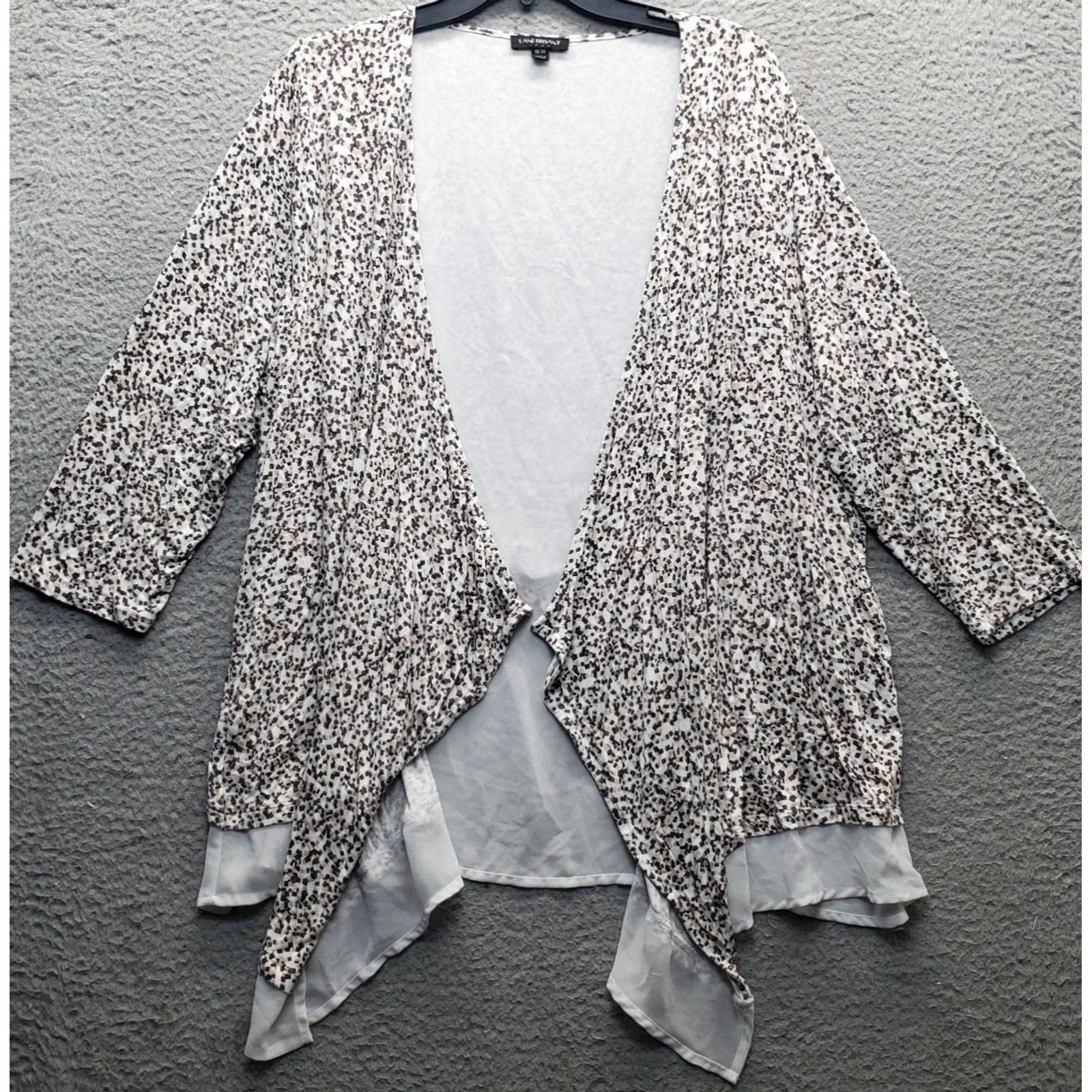 Vintage Lane Bryant Kimono Top Women's 18/20 Multi Leopard Print Long Sleeve Open Front Shirt Womens Size 18/20 Leopard Print Fashion Size XXL / US 16-18 / IT 52-54 - 2 Thumbnail
