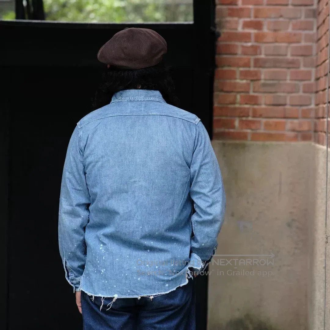 Full Count & Co. FULLCOUNT 8oz Distressed Denim Work Shirt. Size US S / EU 44-46 / 1 - 5 Thumbnail