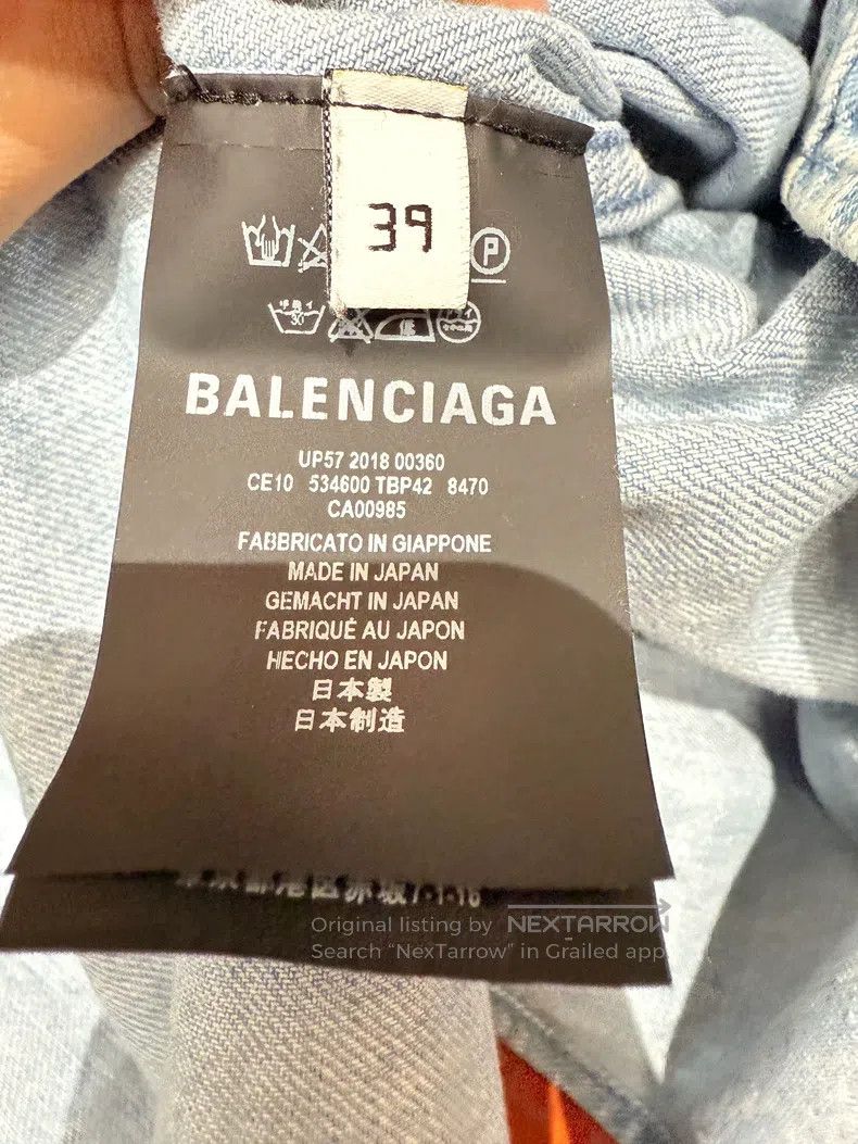 Balenciaga Balenciaga size 39 Washed denim patchwork shirt, size 39 Size US S / EU 44-46 / 1 - 4 Thumbnail