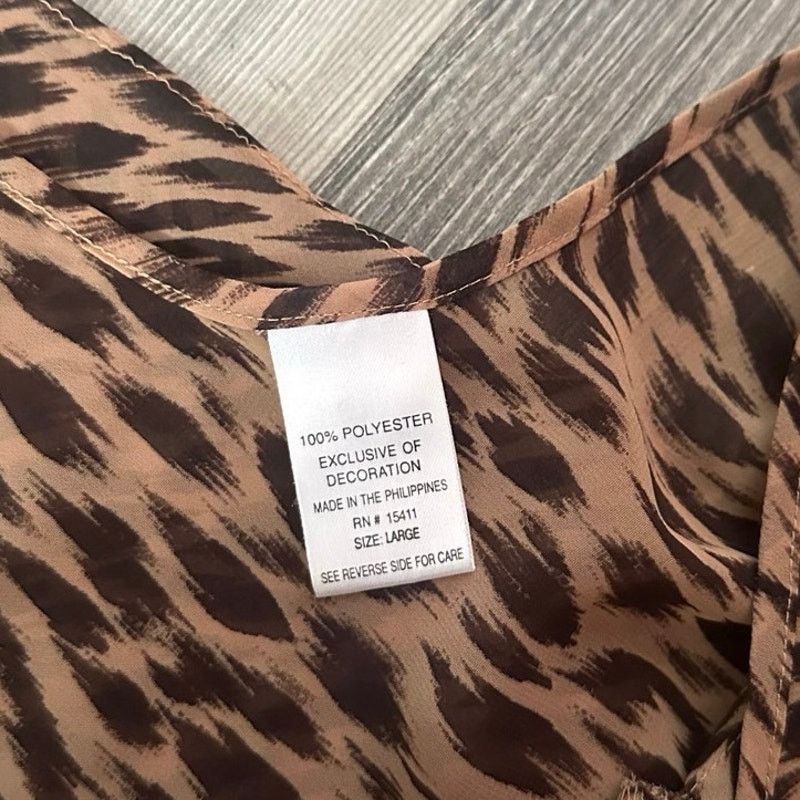 Other no brand tiger pint mesh sheer tank top Size L / US 10 / IT 46 - 3 Thumbnail