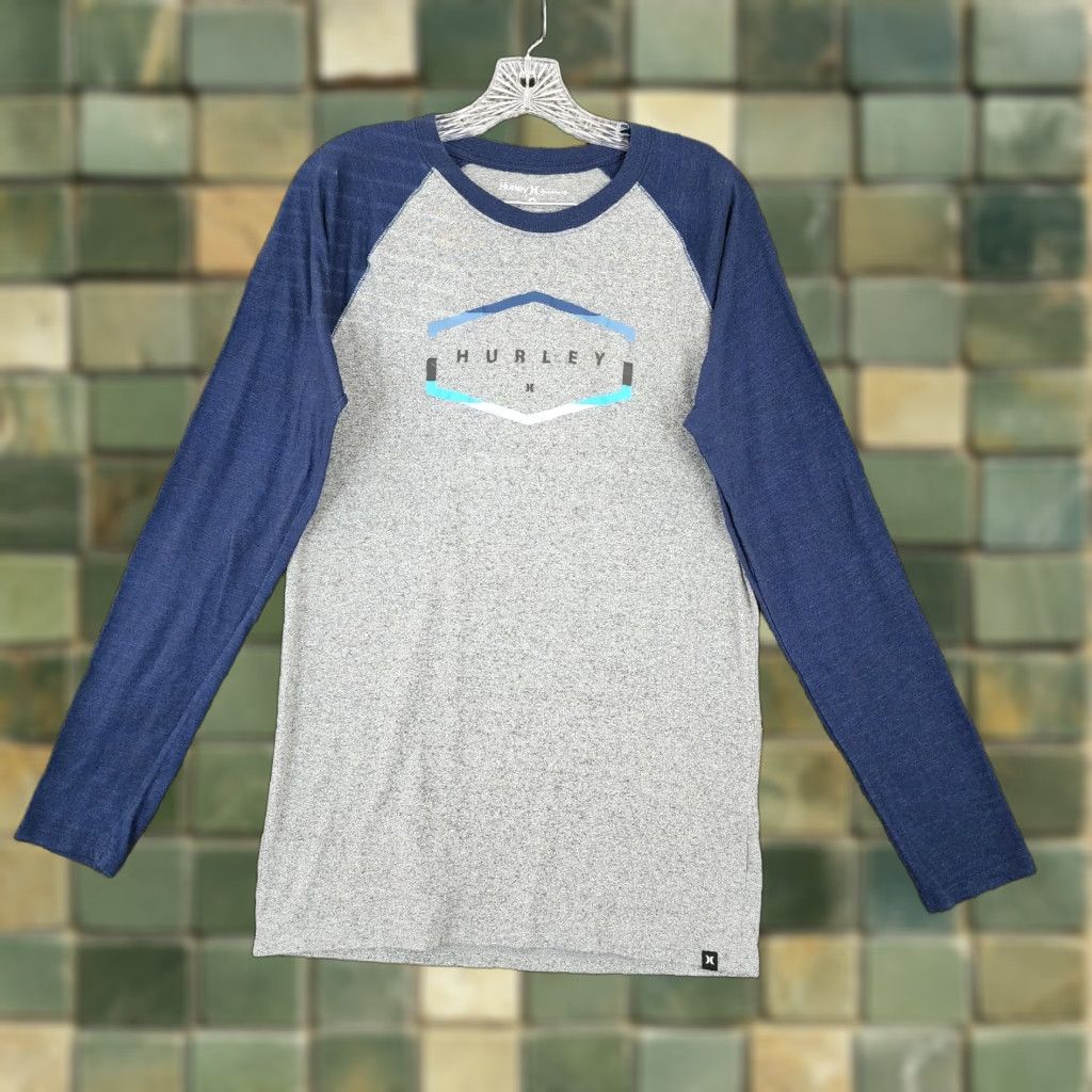 Hurley HURLEY Buckle Long Sleeve T-Shirt Mens Gray Blue Size M Size US M / EU 48-50 / 2 - 1 Thumbnail