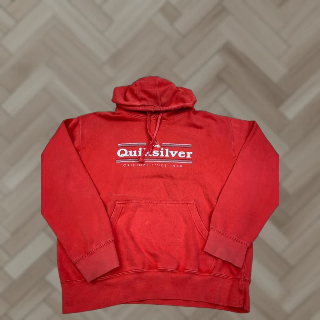 Quiksilver Quiksilver Hoodie Mens M Red Logo Surf Beach Pullover 11520 Size US M / EU 48-50 / 2 - 1 Thumbnail