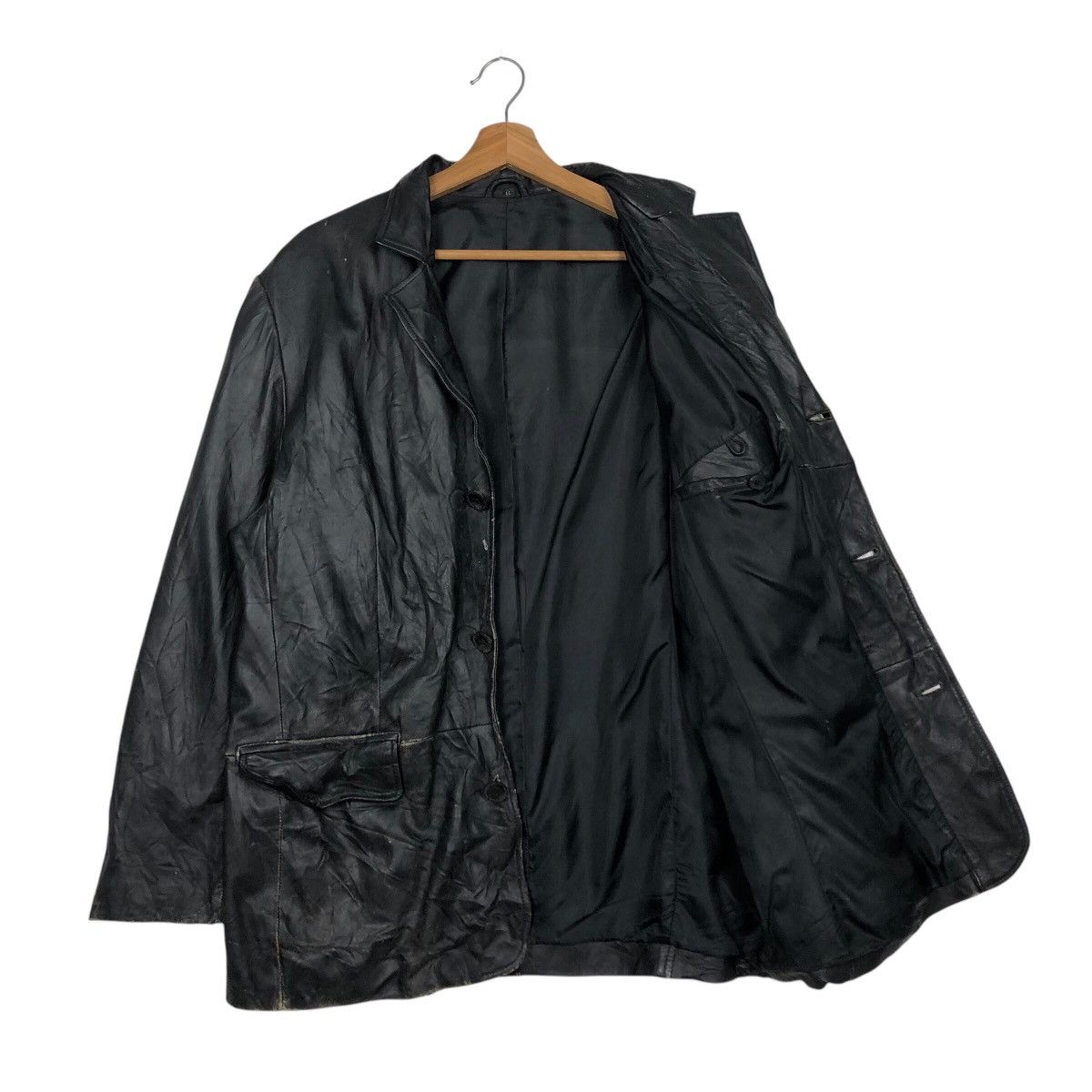 Japanese Brand × Vintage 📌Vintage Biker Leather Jacket Unknown Issey Miyake Size US L / EU 52-54 / 3 - 12 Thumbnail