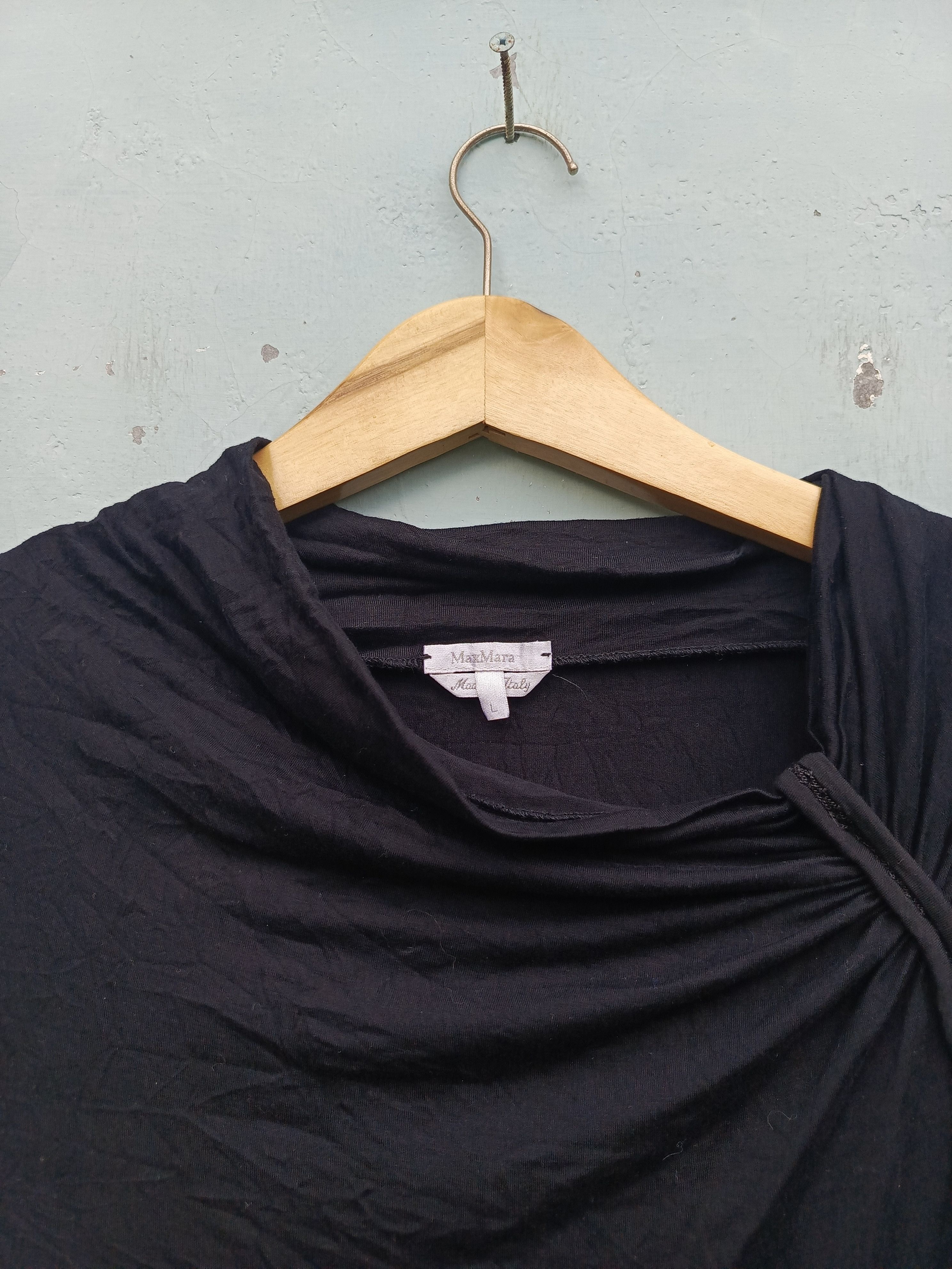 Max Mara Maxmara made in Italy black blouse Size L / US 10 / IT 46 - 2 Thumbnail