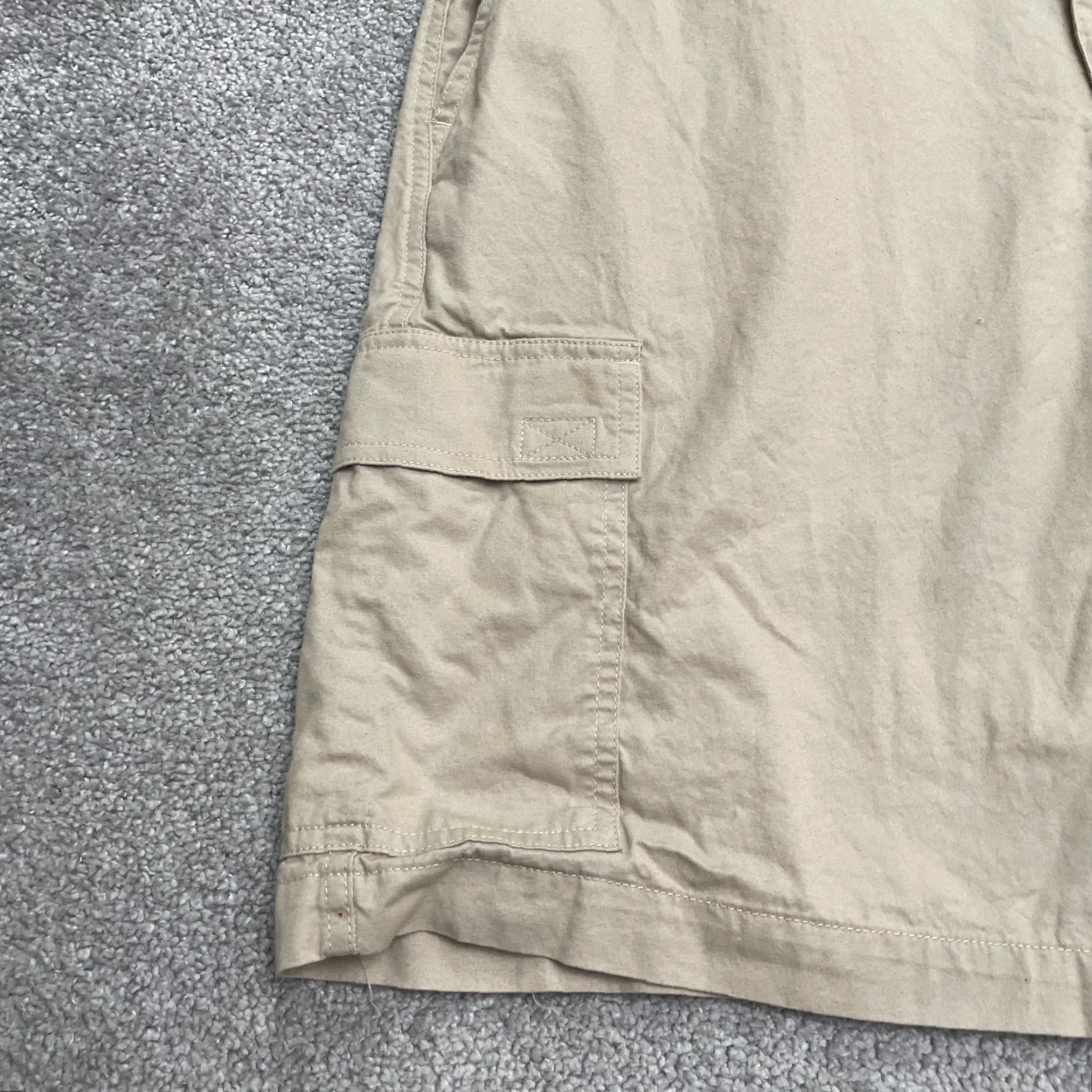 Vintage Columbia Cargo Shorts Mens 38x10 Beige Cotton 100% Outdoor Pockets Casual Travel Military Style Size US 38 / EU 54 - 5 Thumbnail