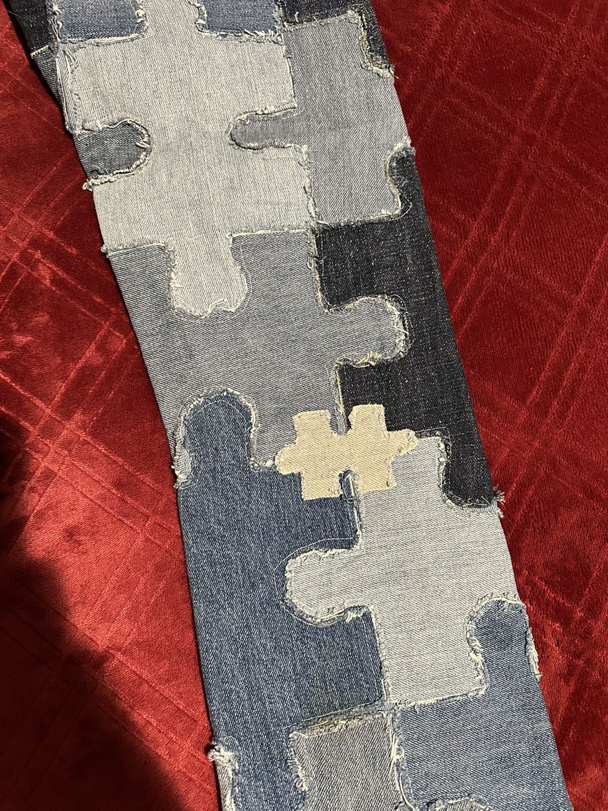Designer × Vintage Roughcut Puzzle Piece Denim Size US 30 / EU 46 - 2 Thumbnail