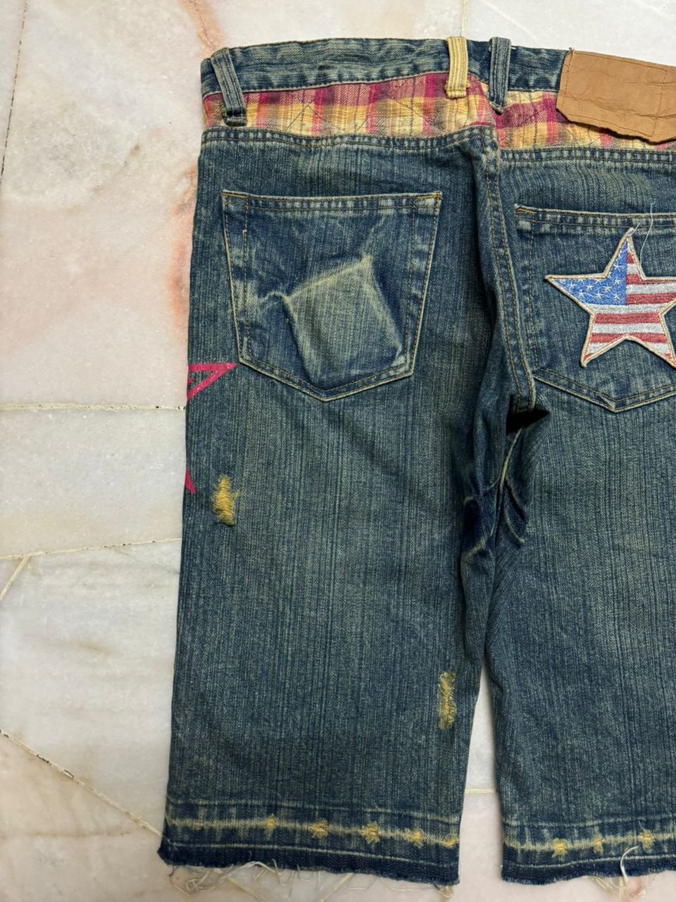 Vintage 💥Insane💥Vintage Japanese Grunge Short ClawMark Distress Size US 30 / EU 46 - 13 Thumbnail