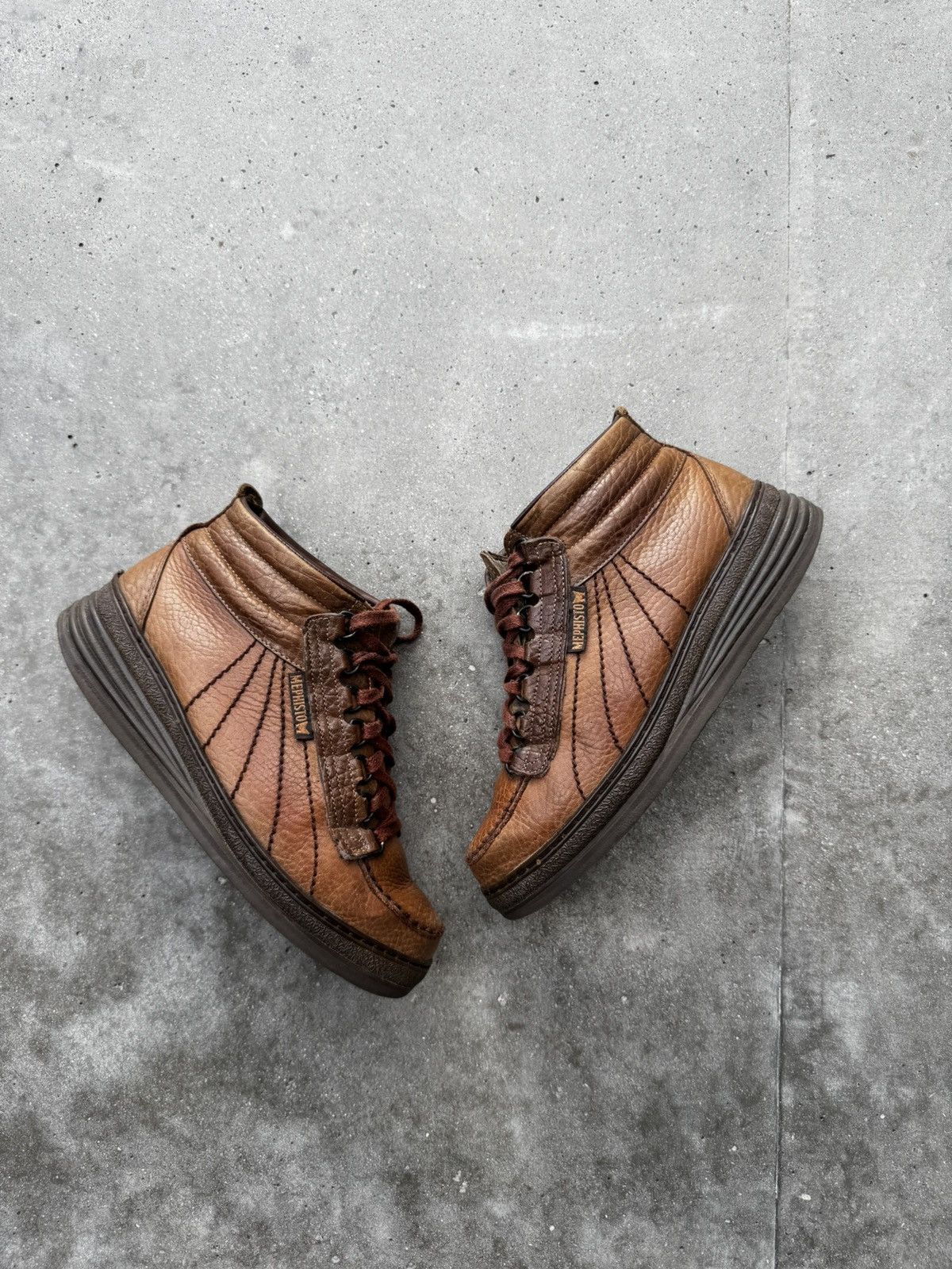 Mephisto Memphisto RainBow Brown Hi-Top boots archive Old money ALD Size US 8.5 / EU 41-42 - 1 Thumbnail
