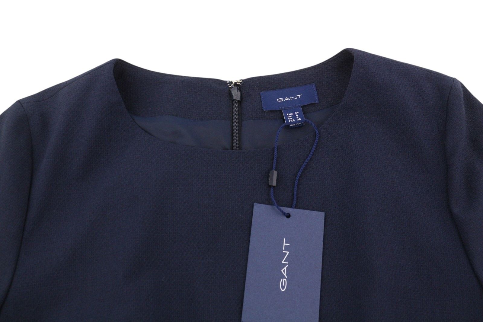 Gant HOPSACK STRETCH EU34 Wool Blend 3/4 Sleeve Dress 84933 Size XS / US 0-2 / IT 36-38 - 4 Thumbnail