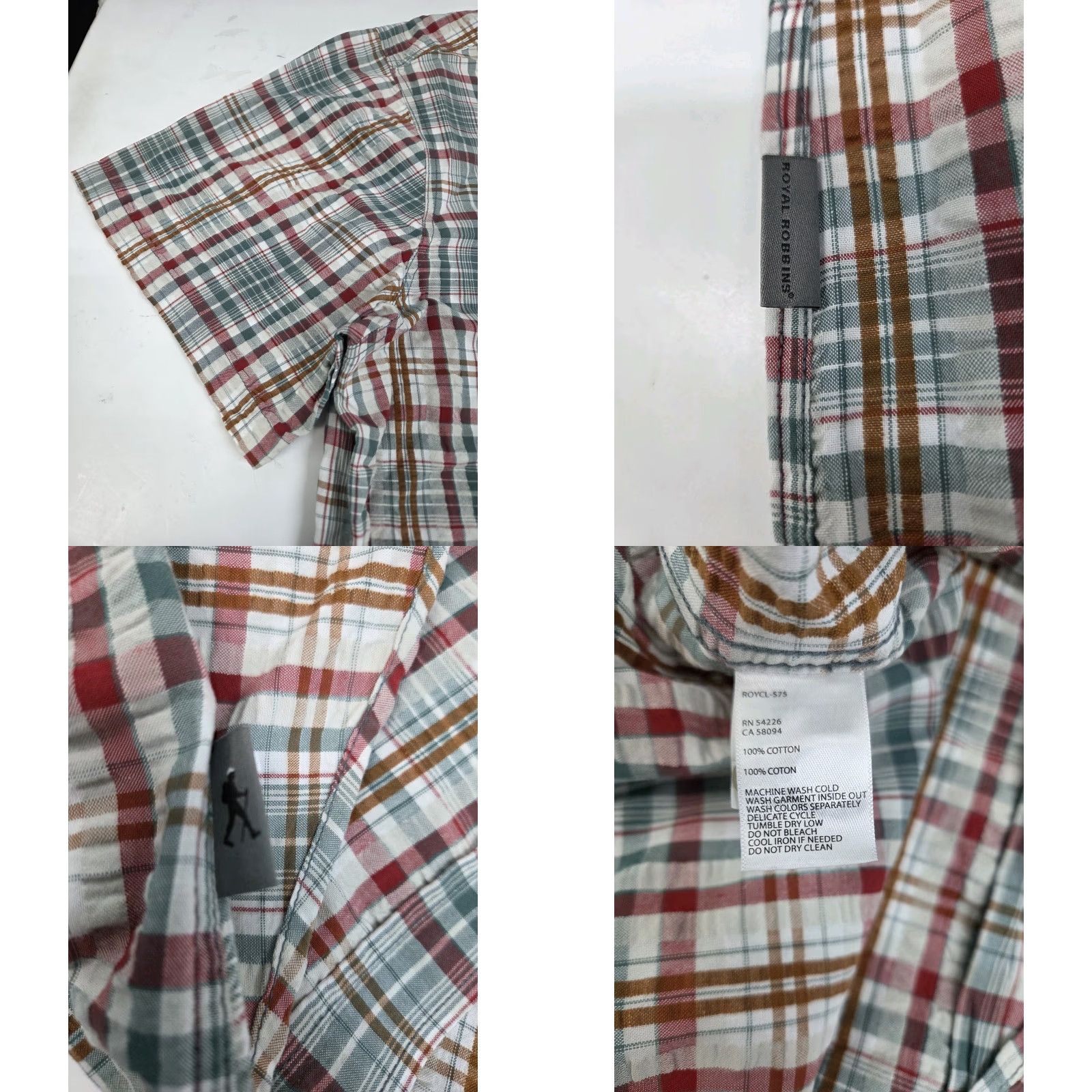 Royal Robbins VINTAGE Royal Robbins Mens Short Sleeve Button Up Plaid Shirt XXL Size US XXL / EU 58 / 5 - 8 Thumbnail