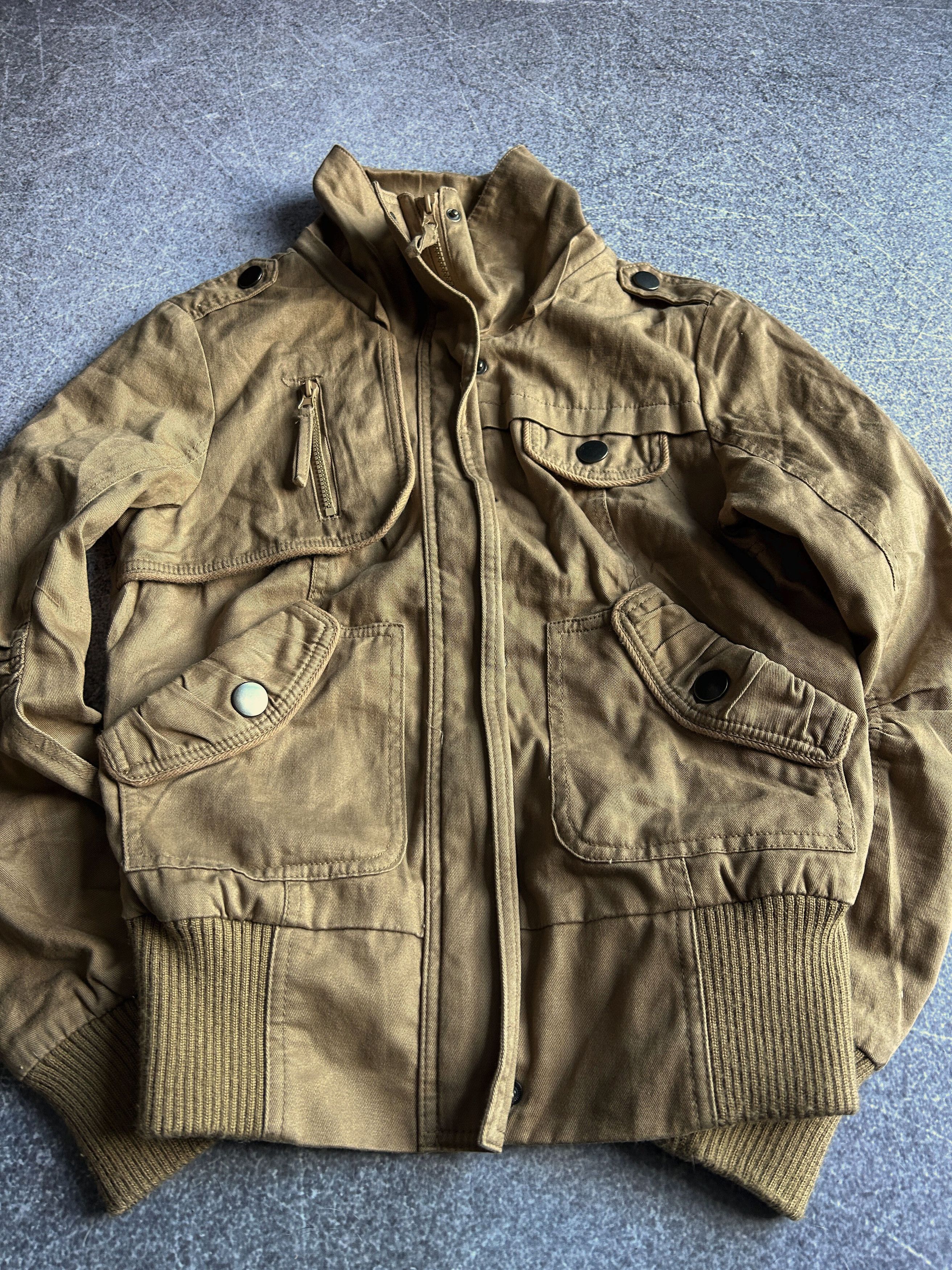 Vintage VTG Junya Balenciaga Style Classic Cargo Bomber Jacket 90s Size US S / EU 44-46 / 1 - 5 Thumbnail