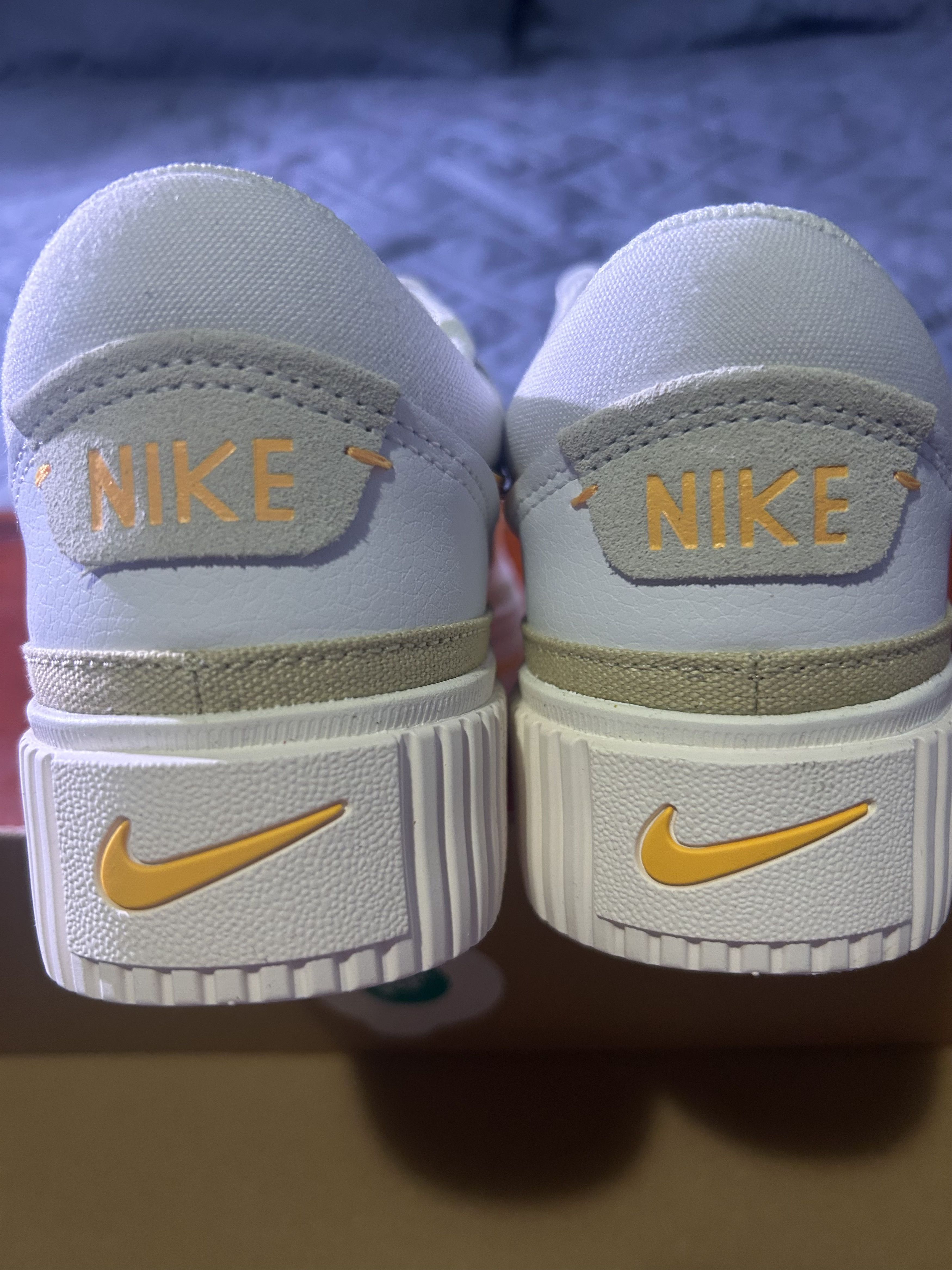 Nike Court Vision Low Next Nature White/Orange**10W** BX No Lid Size US 10 / IT 40 - 2 Thumbnail