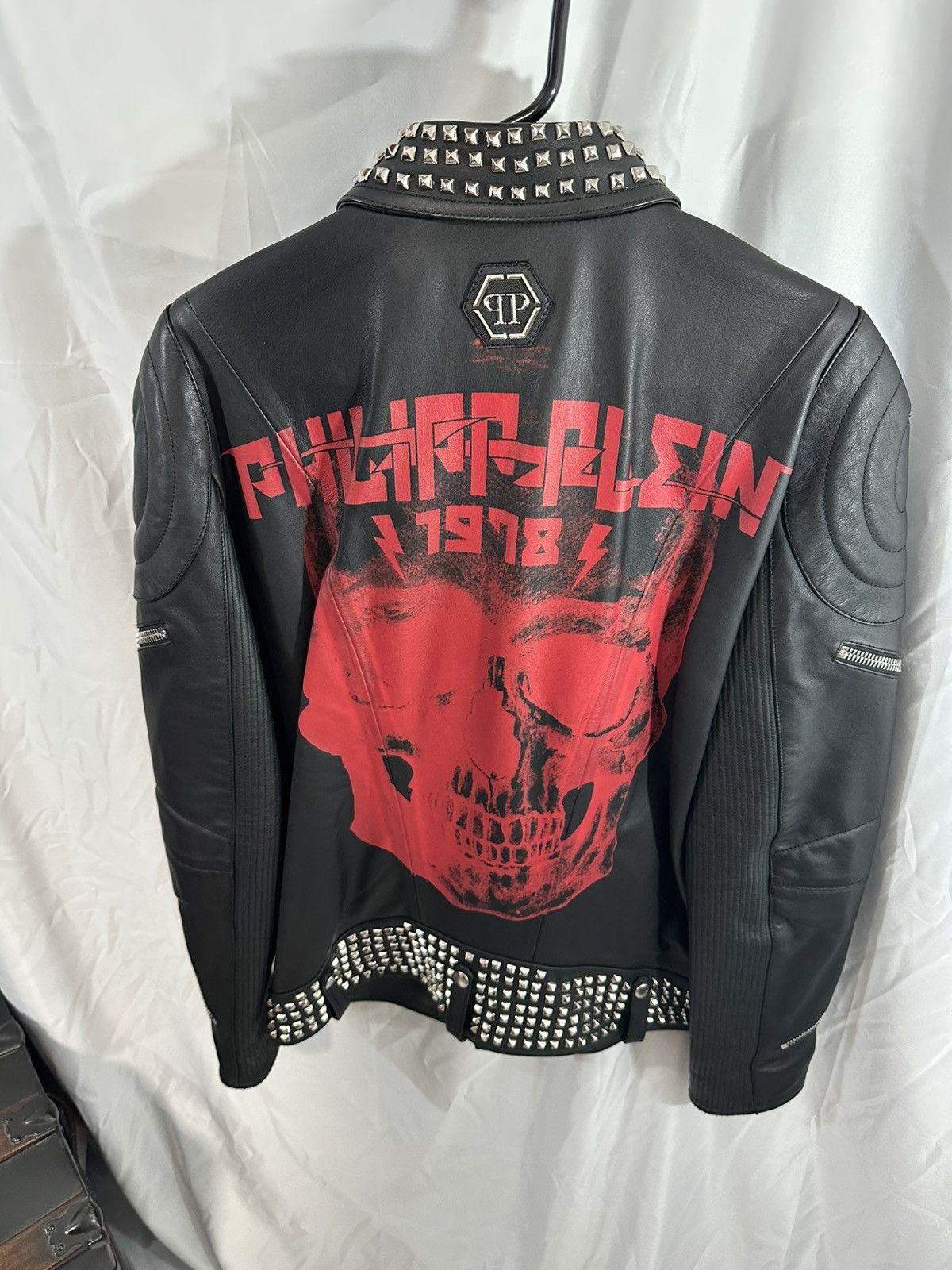 Philipp Plein PHILIPP PLEIN LEATHER SKULL JACKET Size US L / EU 52-54 / 3 - 12 Thumbnail
