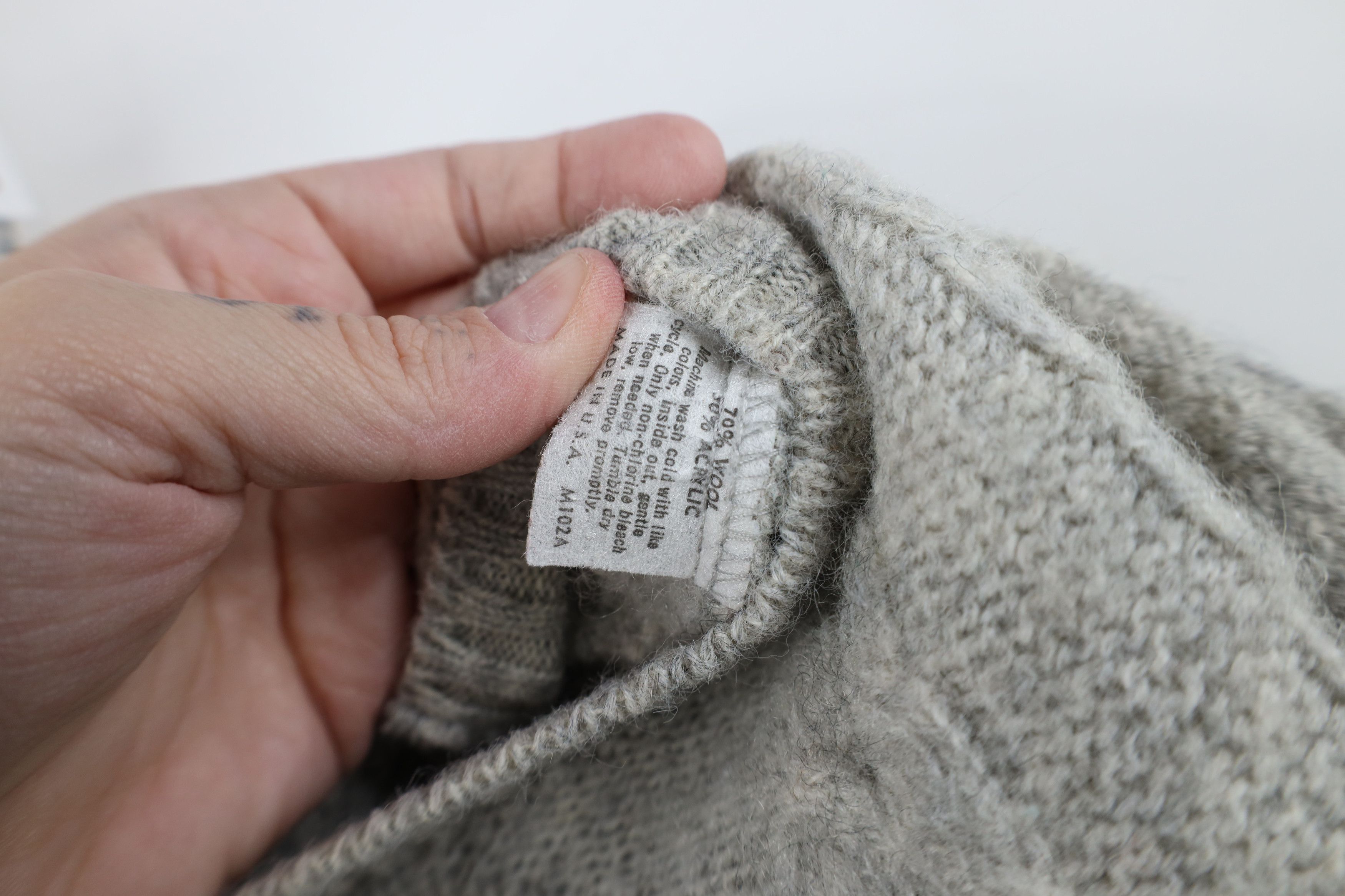 Vintage Vintage 70s Streetwear Wool Blend Cable Knit Sweater USA Size M / US 6-8 / IT 42-44 - 8 Thumbnail