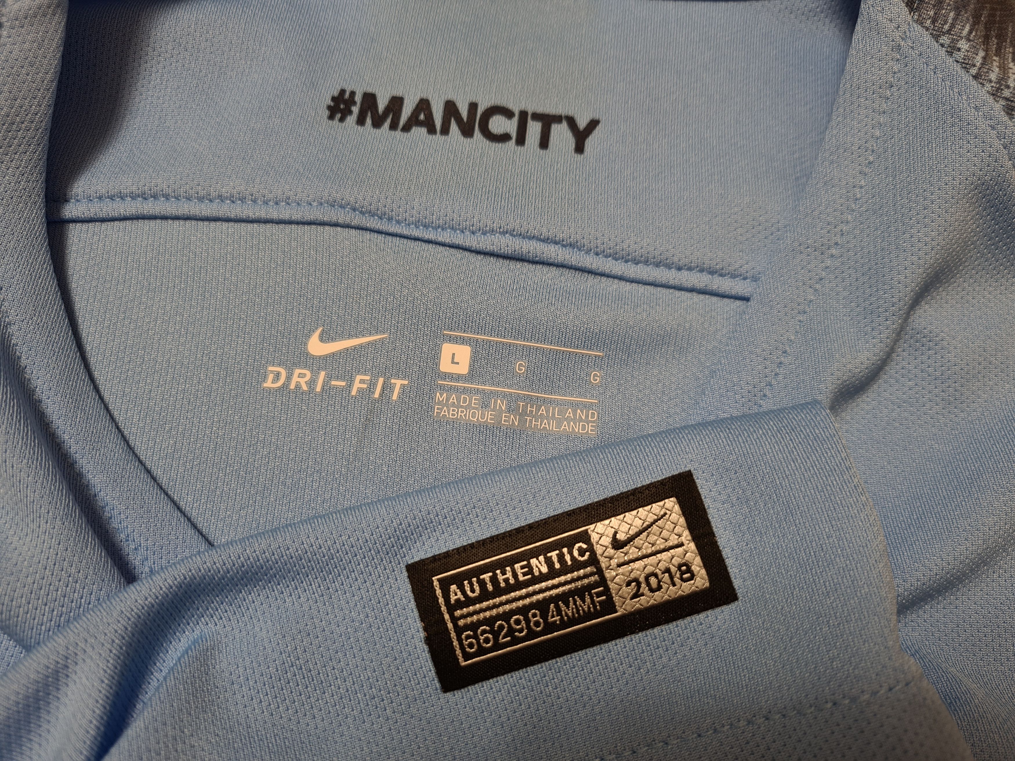 Nike MANCHESTER CITY 2018 2019 JESUS HOME FOOTBALL SOCCER JERSEY Size US L / EU 52-54 / 3 - 10 Thumbnail