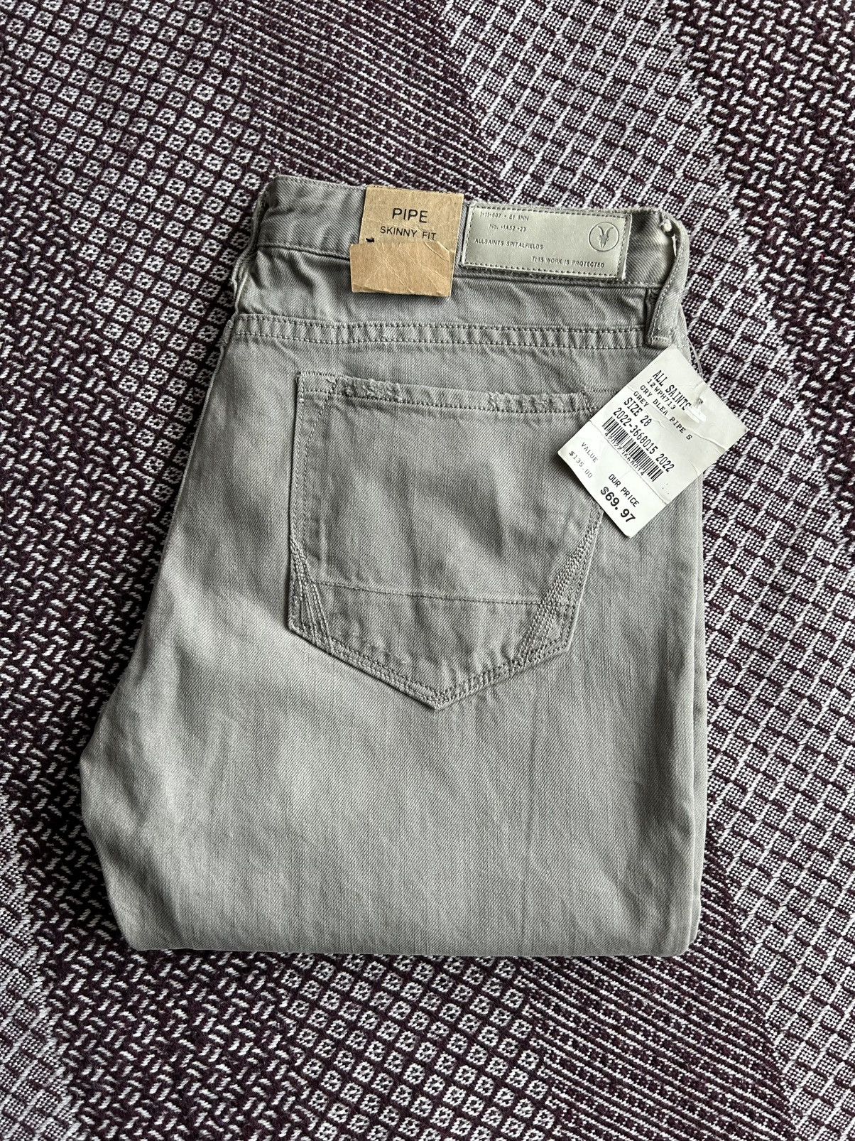 Allsaints Allsaints NWT Skinny Fit Women Jeans Wash Faded Size W28 L32 Size 28" / US 6 / IT 42 - 15 Thumbnail